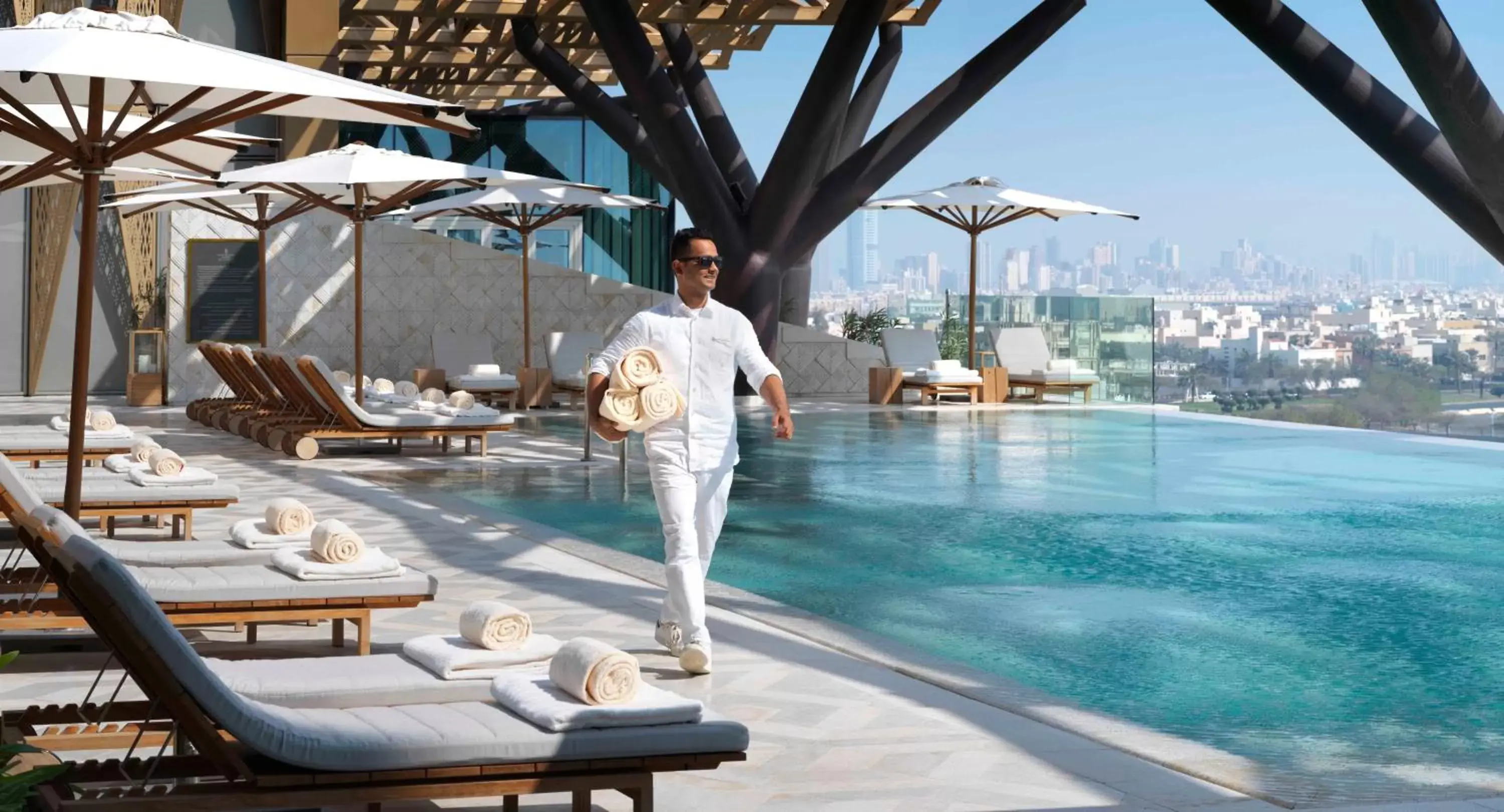 Summer, Swimming Pool in Four Seasons Hotel Kuwait at Burj Alshaya