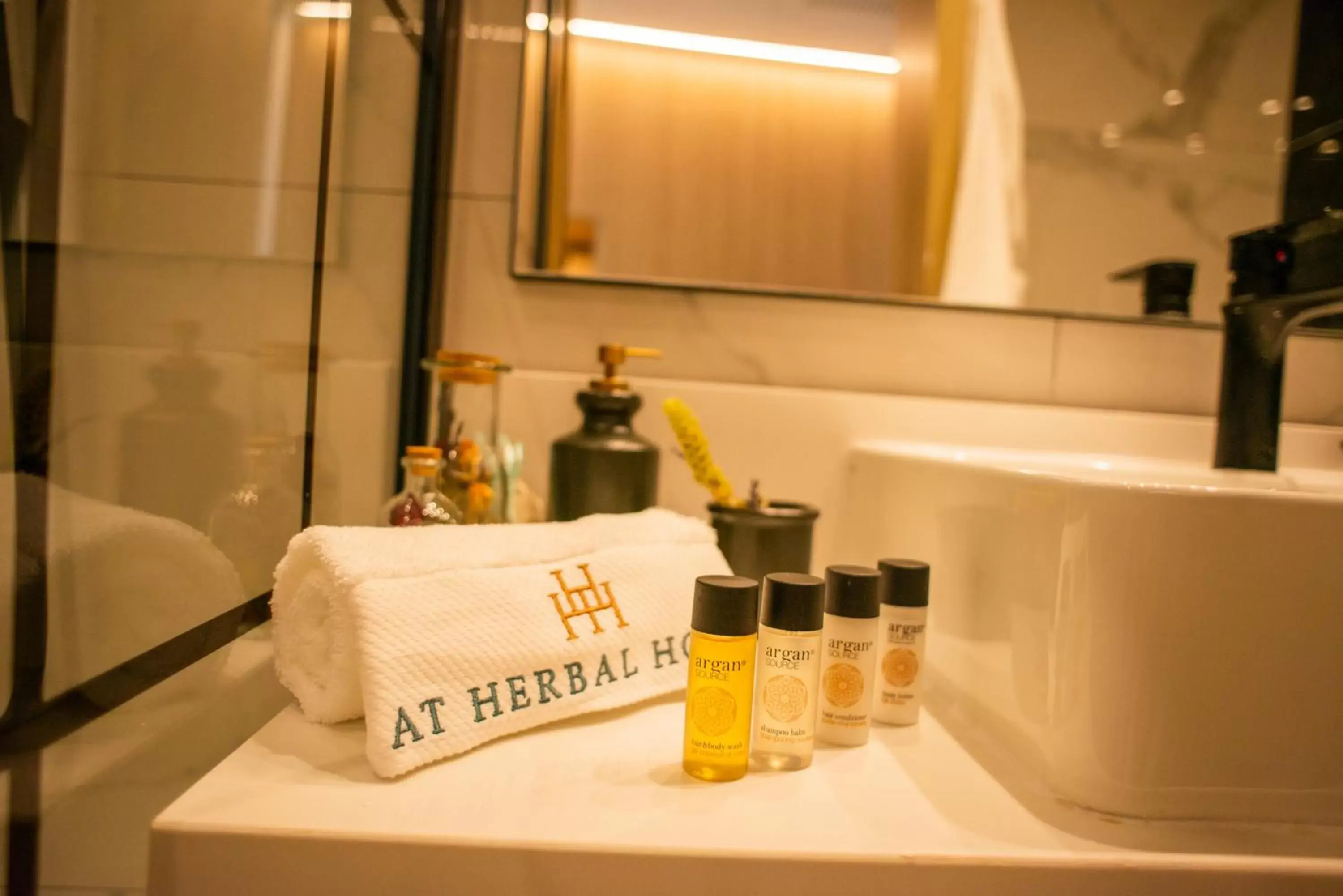 Bathroom in At Herbal Boutique Hotel & Spa