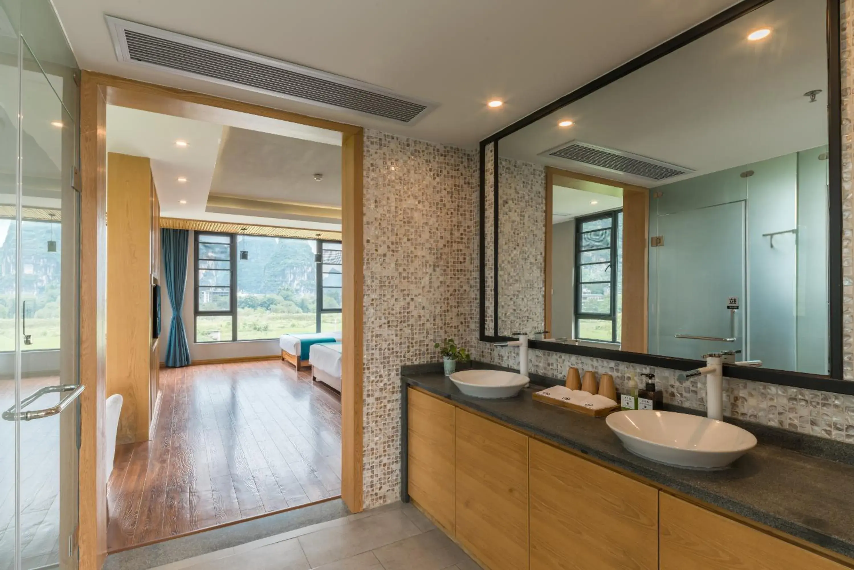 Decorative detail, Bathroom in Yangshuo Zen Garden Resort