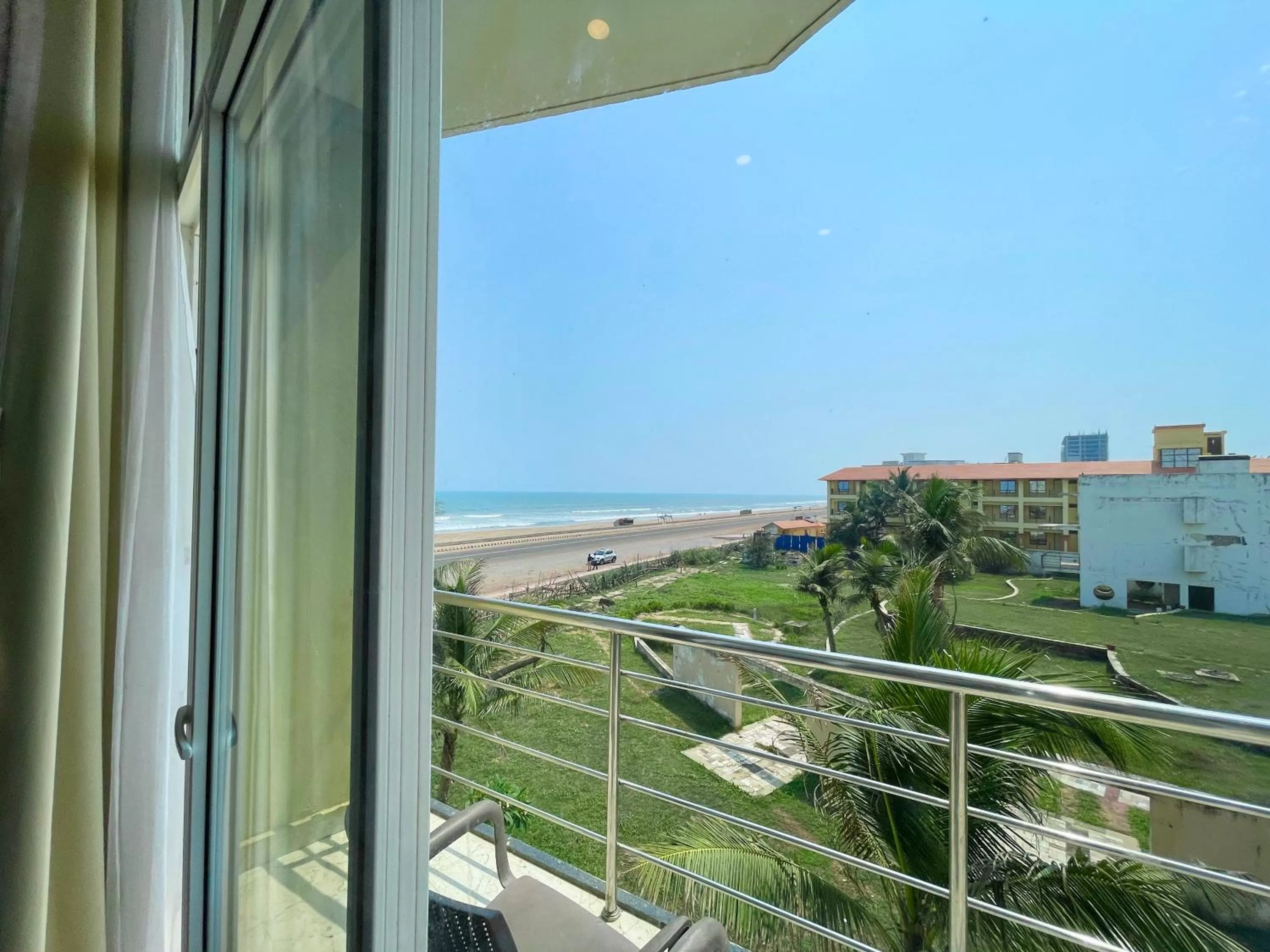 Balcony/Terrace in Hotel TBS sea view ! Puri
