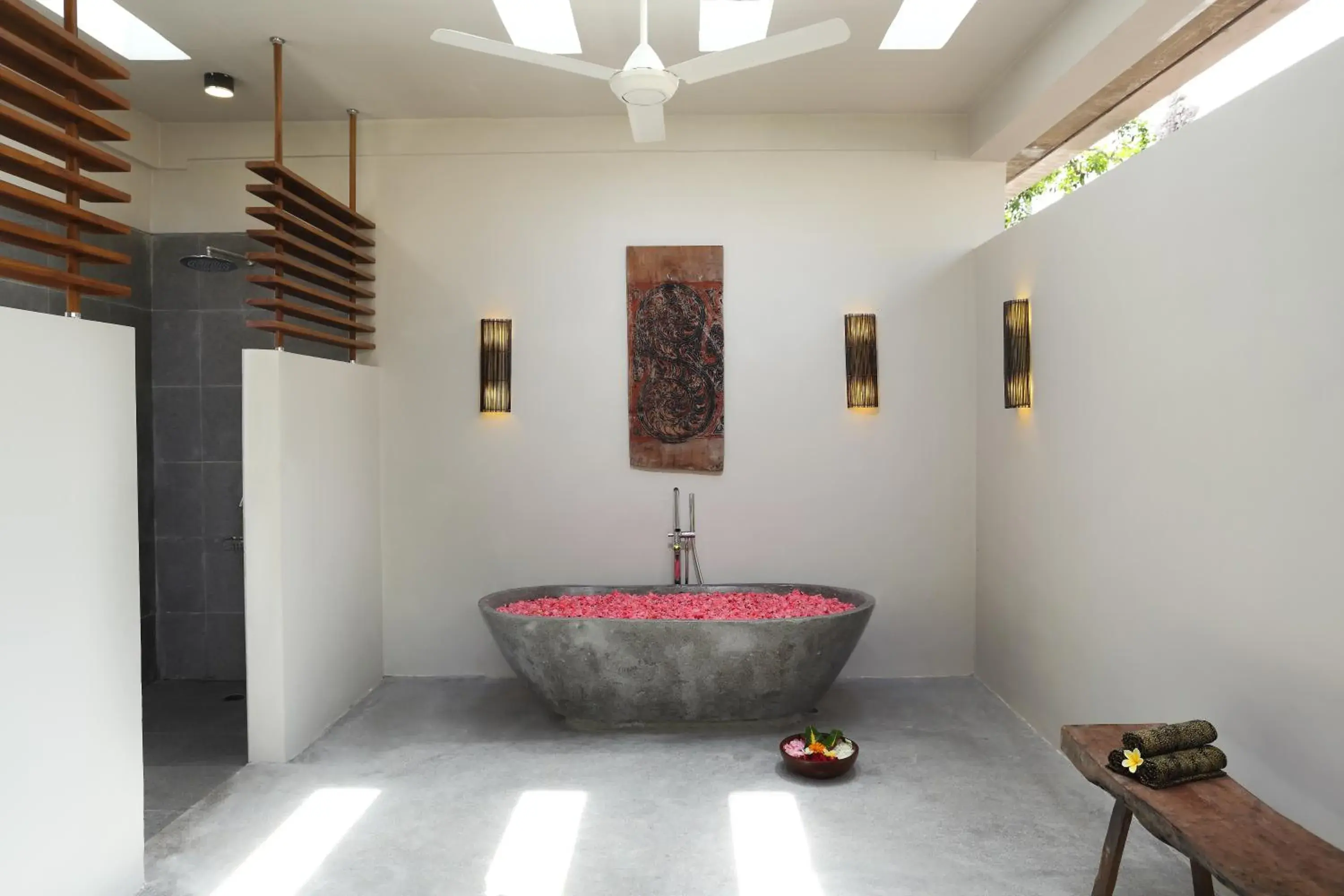 Hot Tub, Bathroom in Temuku Villas Ubud - CHSE Certified