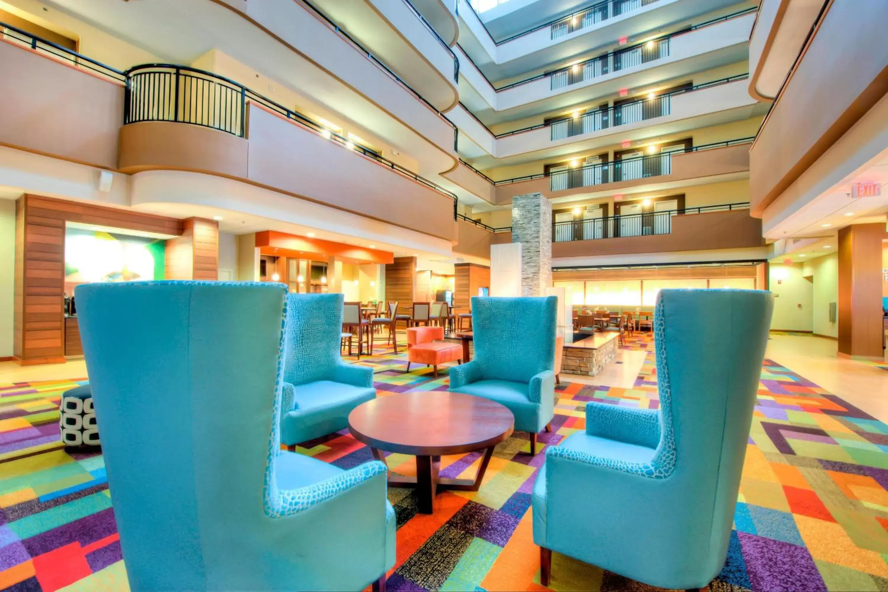 Lobby or reception, Lounge/Bar in Fairfield Inn and Suites by Marriott Durham Southpoint