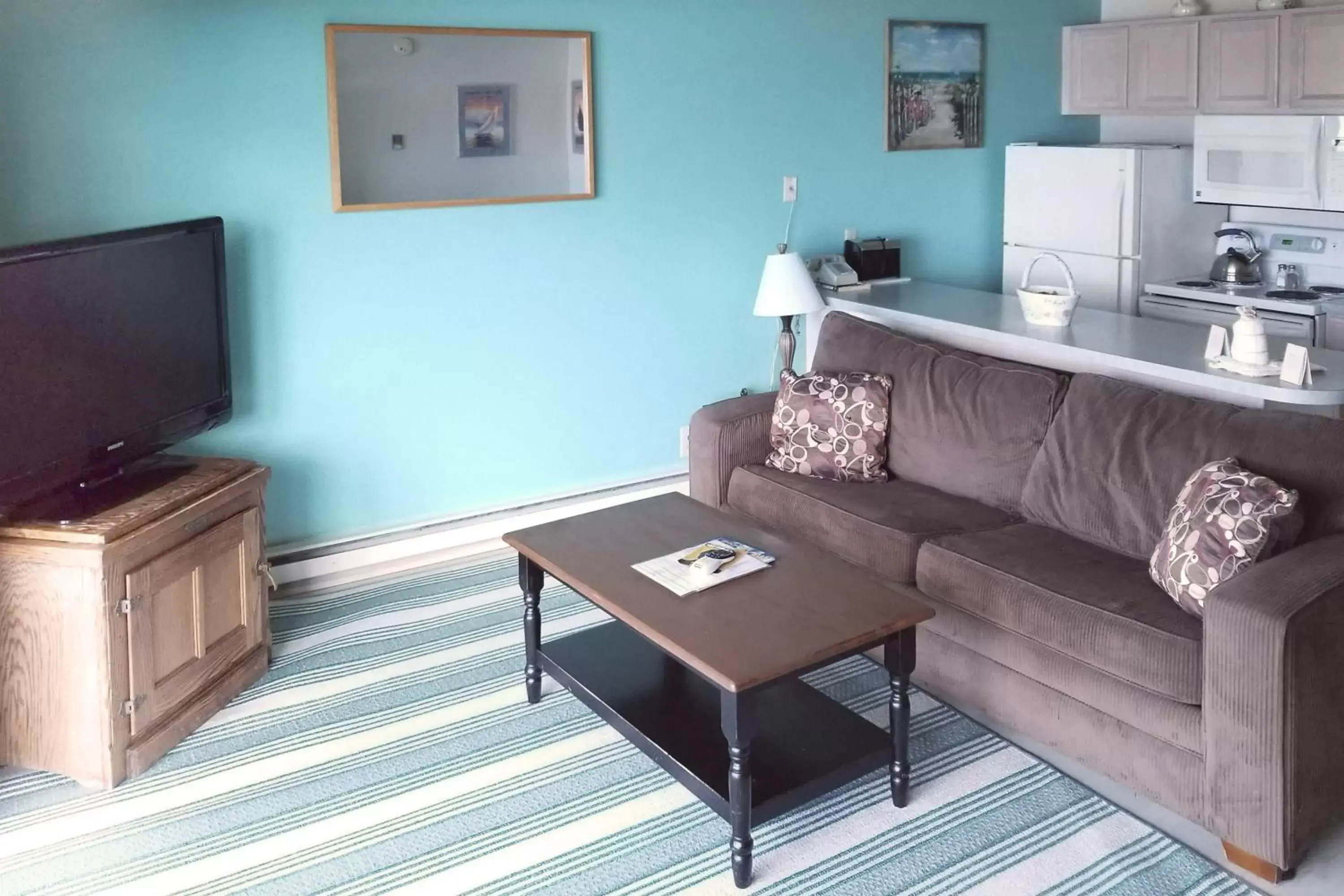 Living room, Seating Area in Ocean Terrace Condominiums