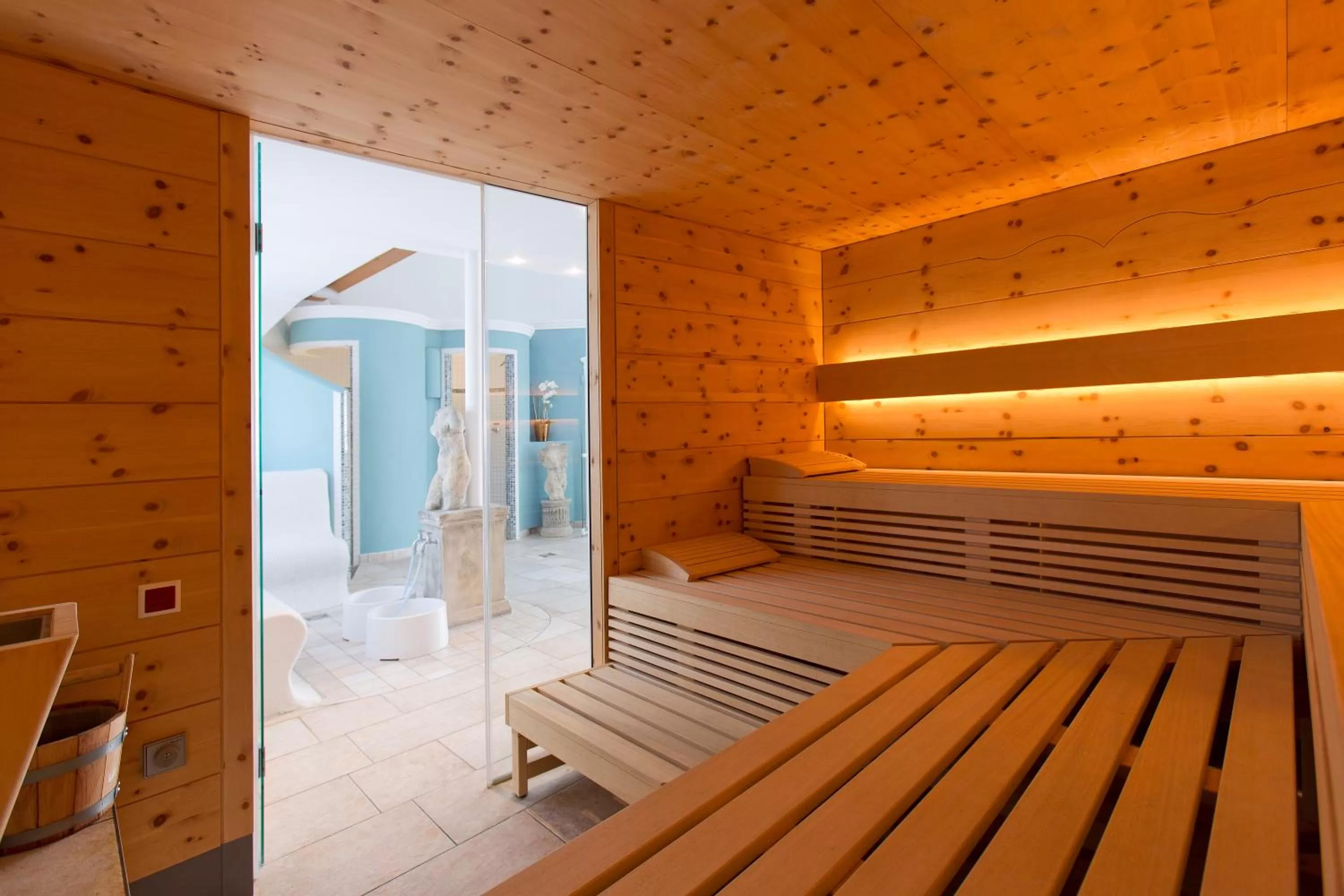 Sauna, Bed in Hotel Maier
