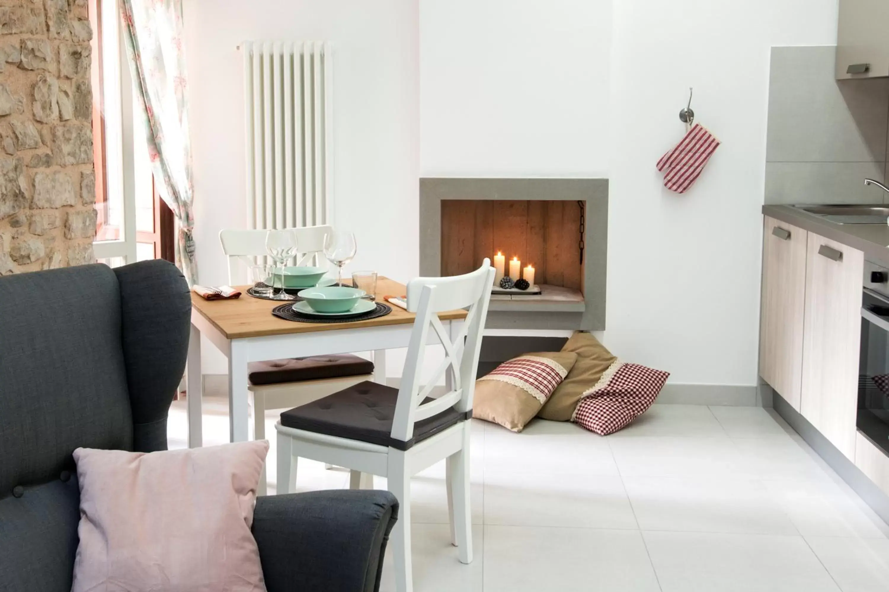 Kitchen or kitchenette, Seating Area in La Residenza Dei Cappuccini