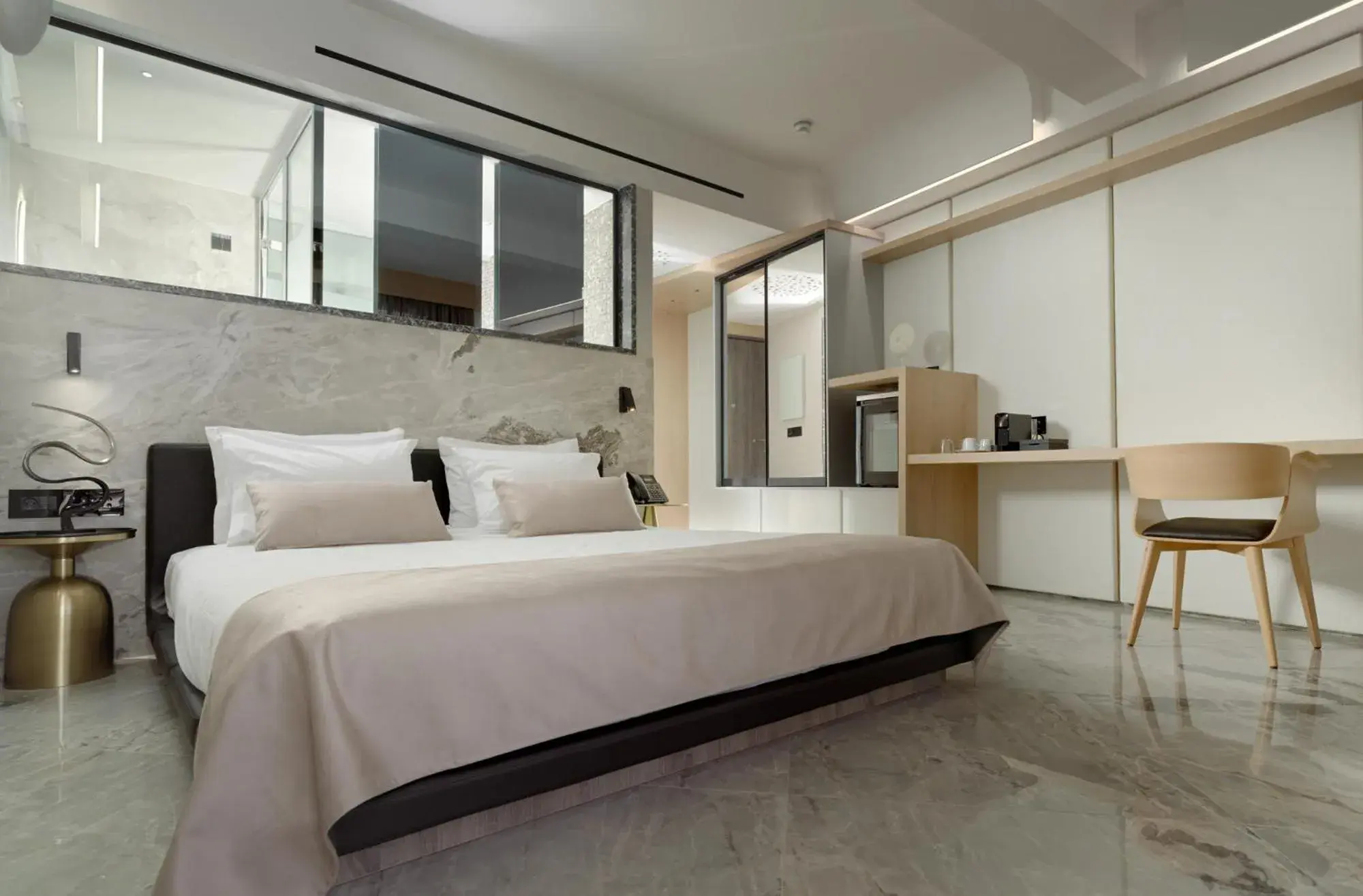 Bedroom, Bed in Nautilux Rethymno by Mage Hotels