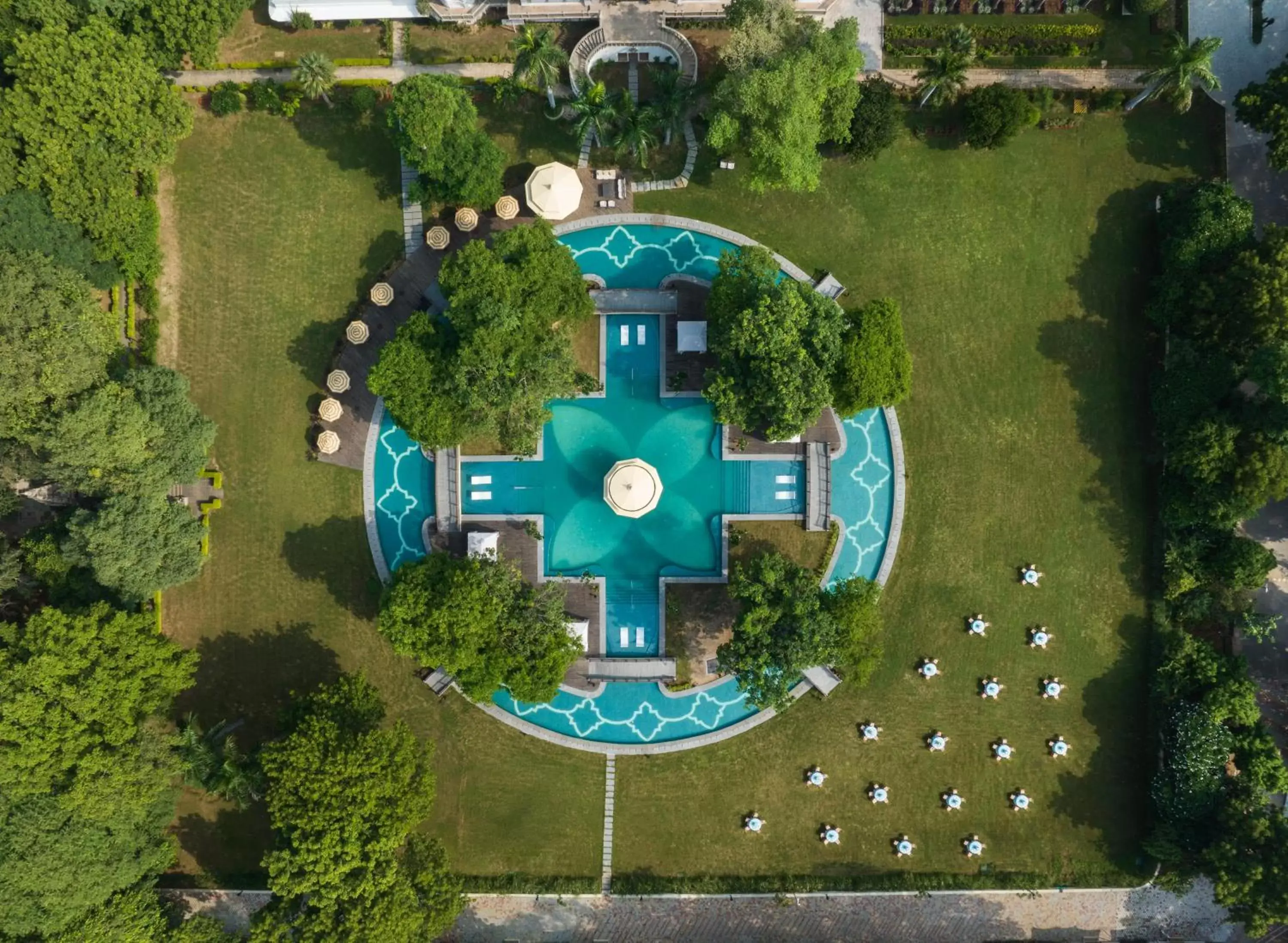 Swimming pool, Bird's-eye View in Taj Usha Kiran Palace, Gwalior