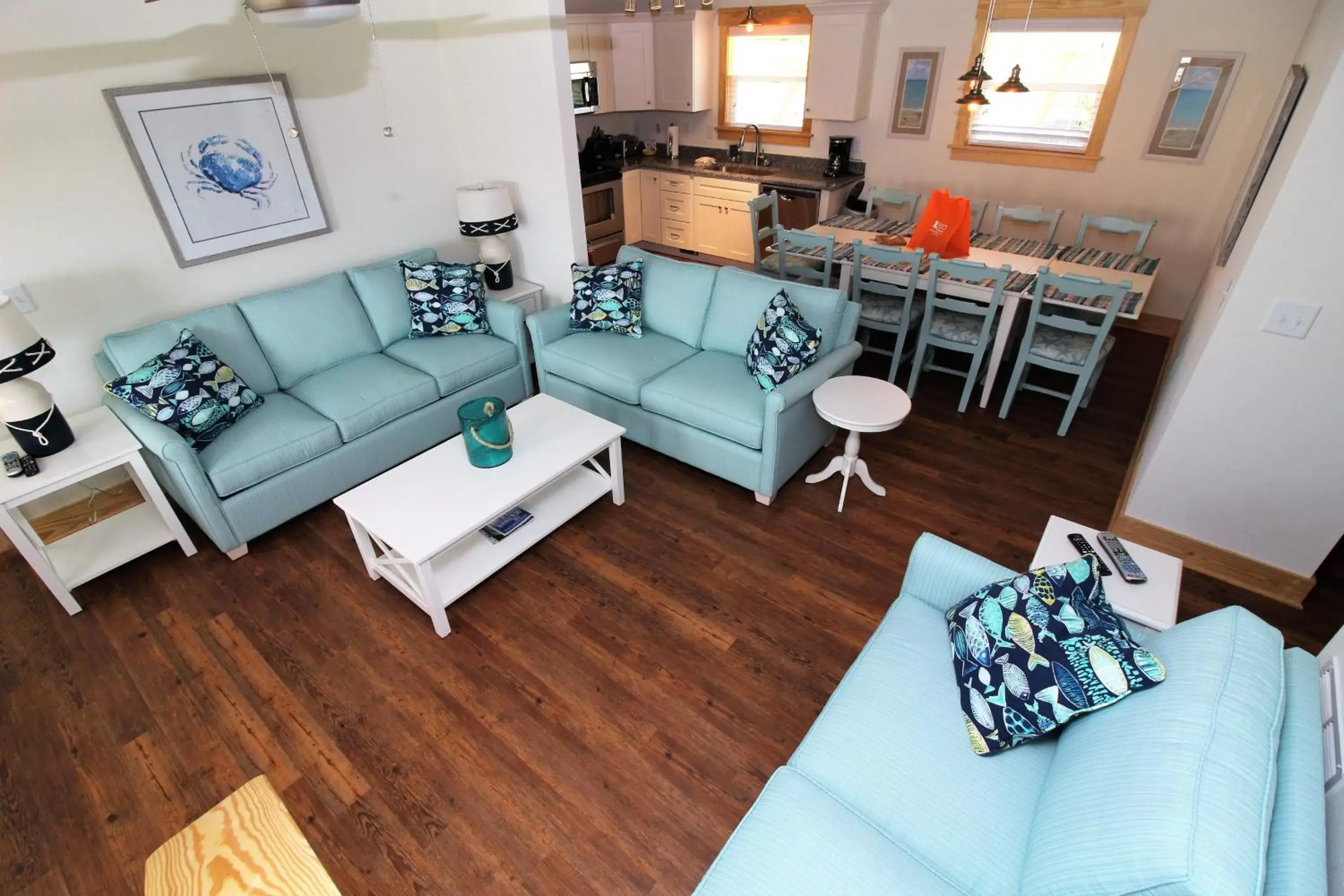 Kitchen or kitchenette, Seating Area in Whalebone Ocean Cottages by KEES Vacations