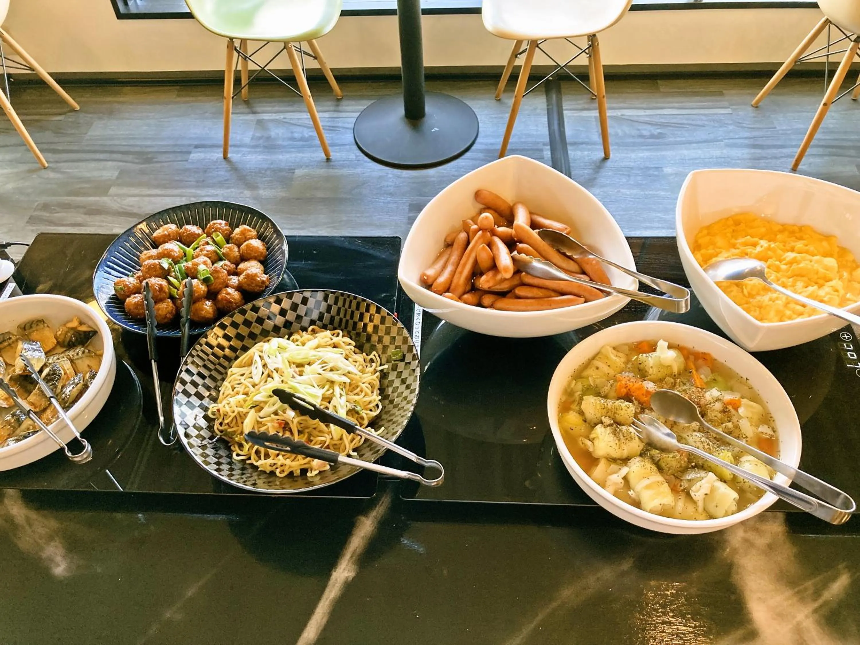 Buffet breakfast in Green Rich Hotel Kyoto Station South (Artificial hot spring Futamata Yunohana)