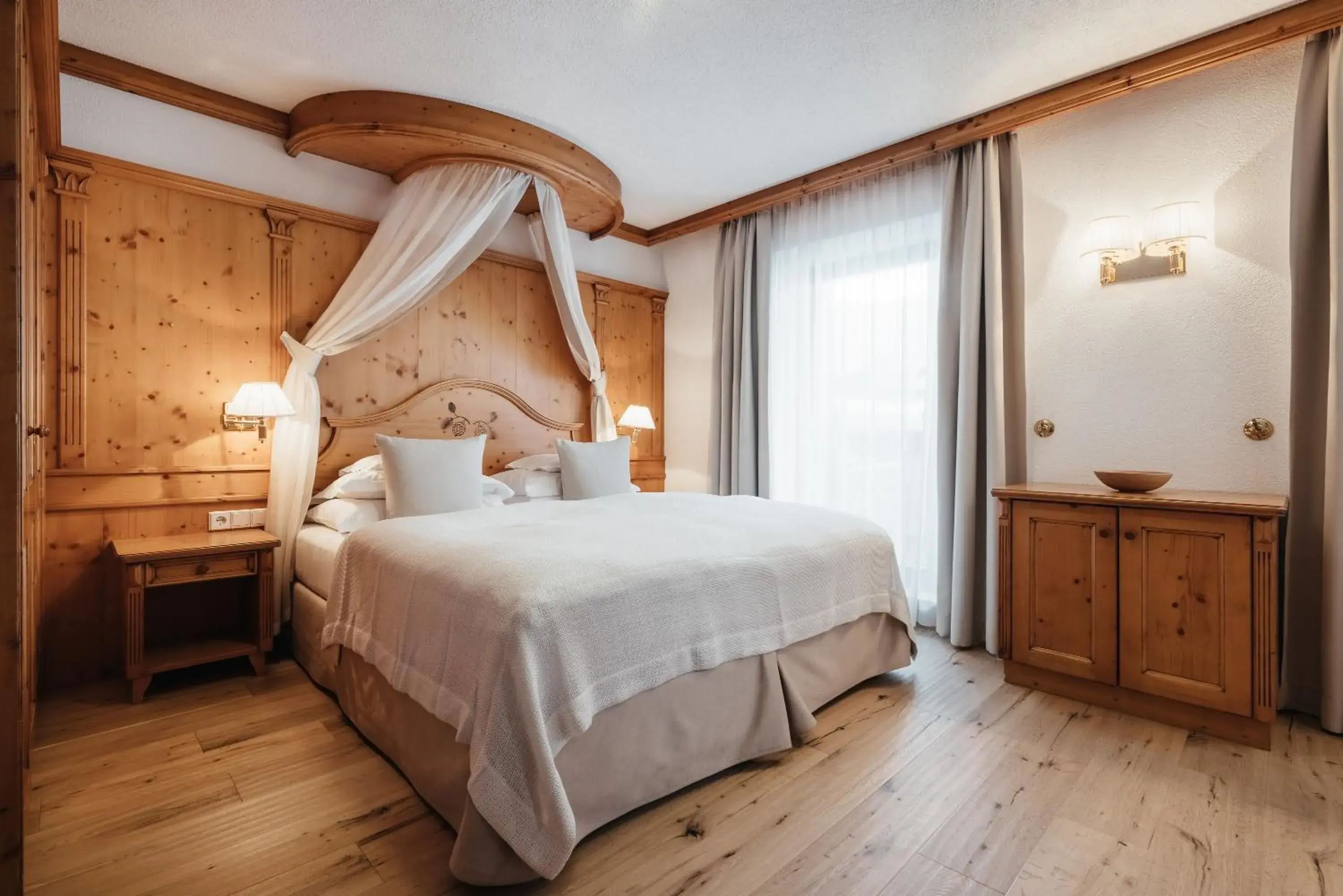 Bed in Kolfuschgerhof Mountain Resort