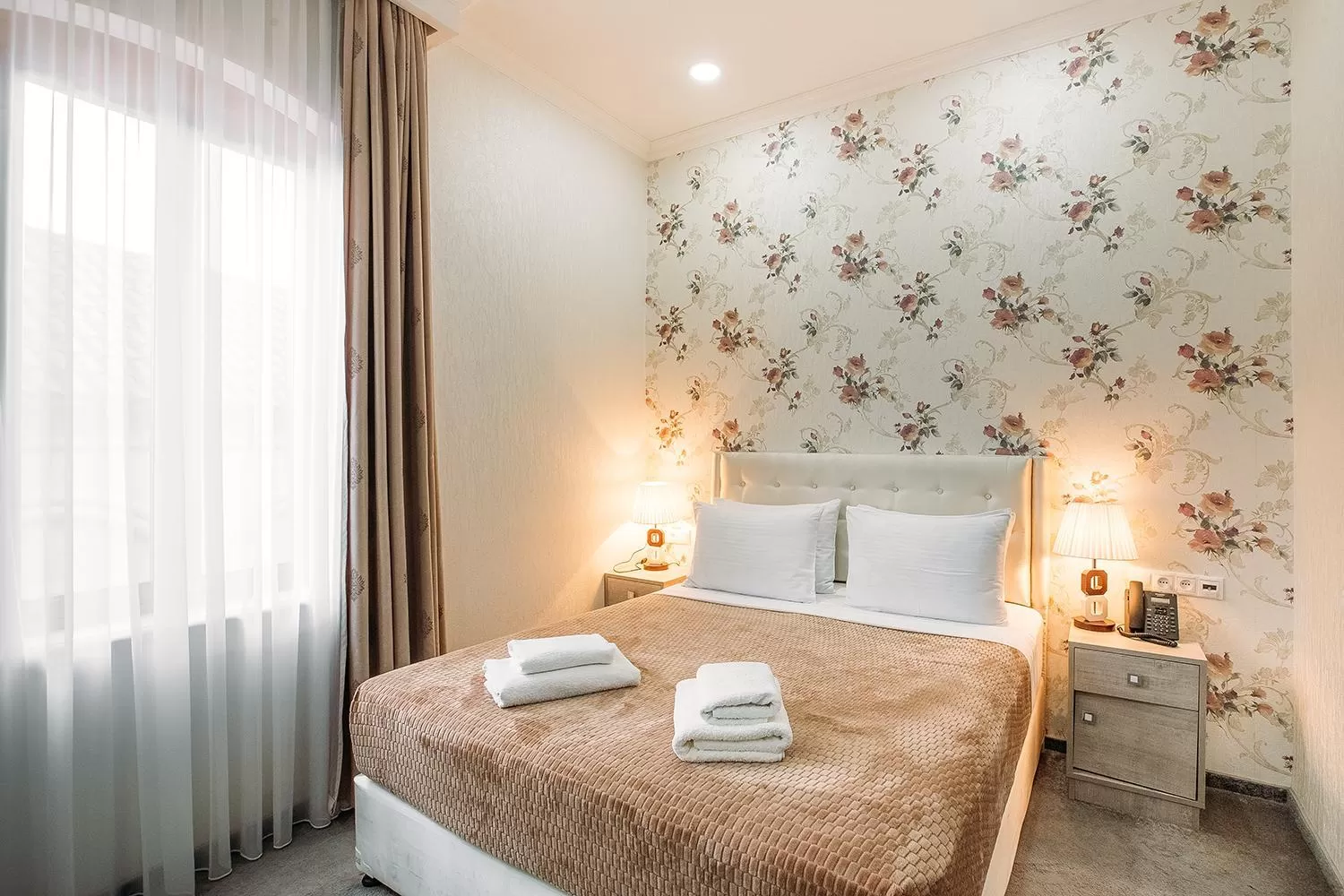 Bed in Hotel Aivani Old Tbilisi