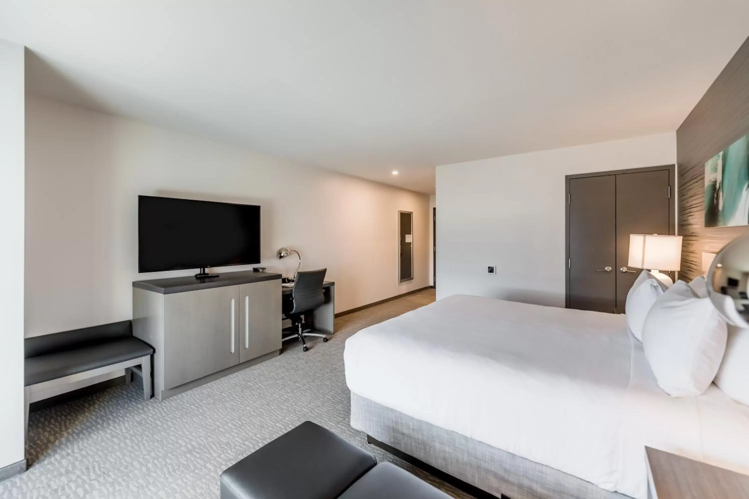 Bed, TV/Entertainment Center in Hyatt House Winnipeg South Outlet Collection