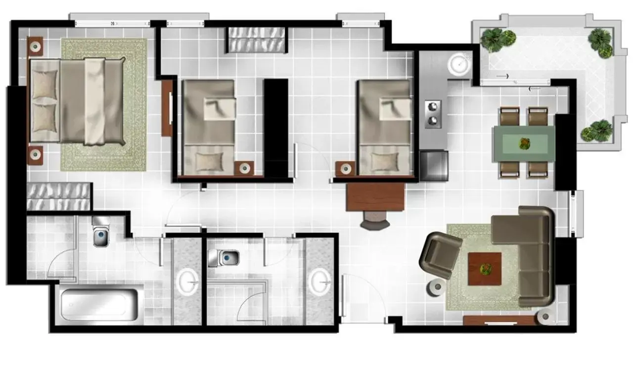 Floor Plan in Grand Dafam Ancol Jakarta