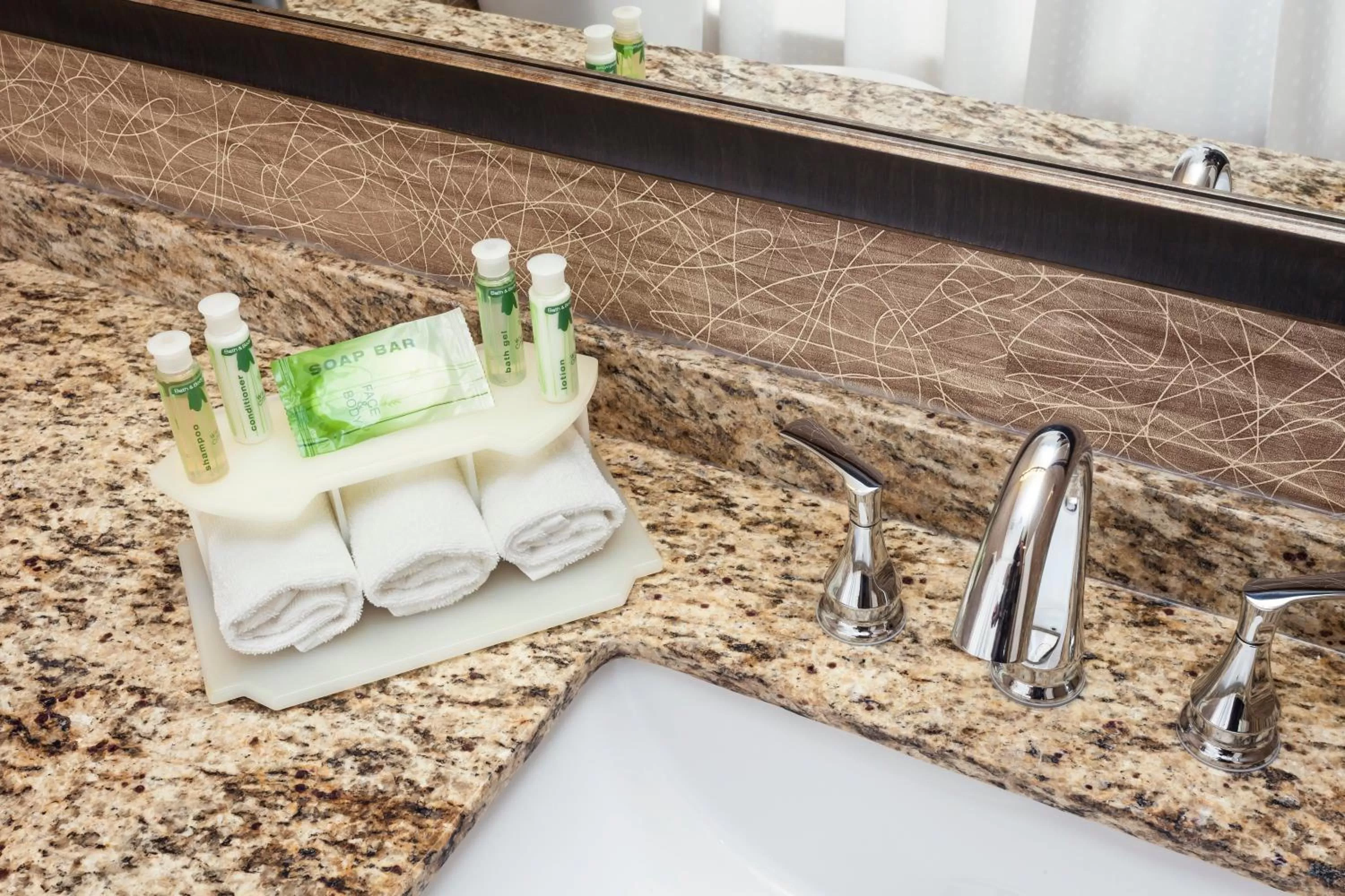Bathroom in Wyndham Garden Anchorage Airport