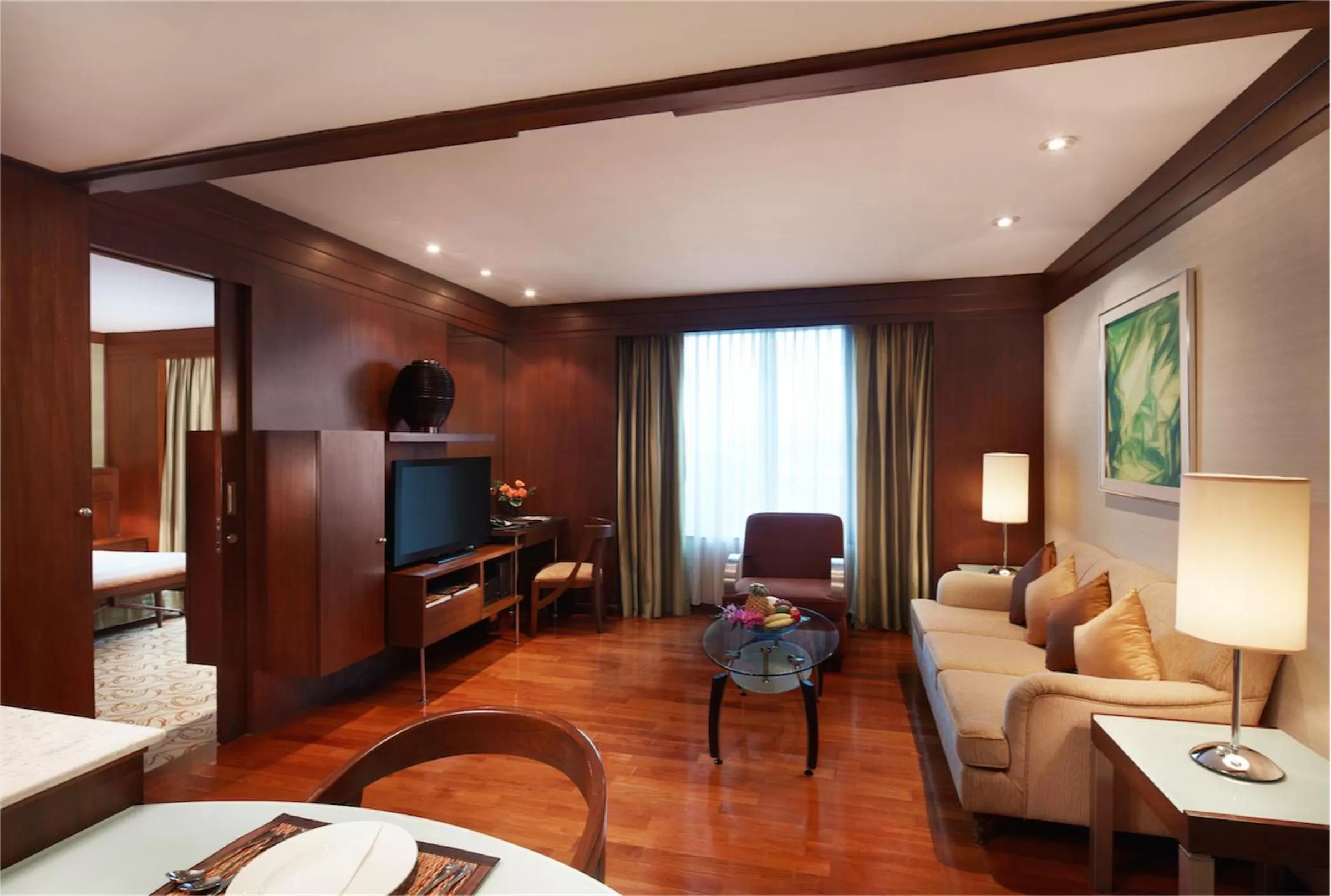 Living room, Bed in The Davis Bangkok