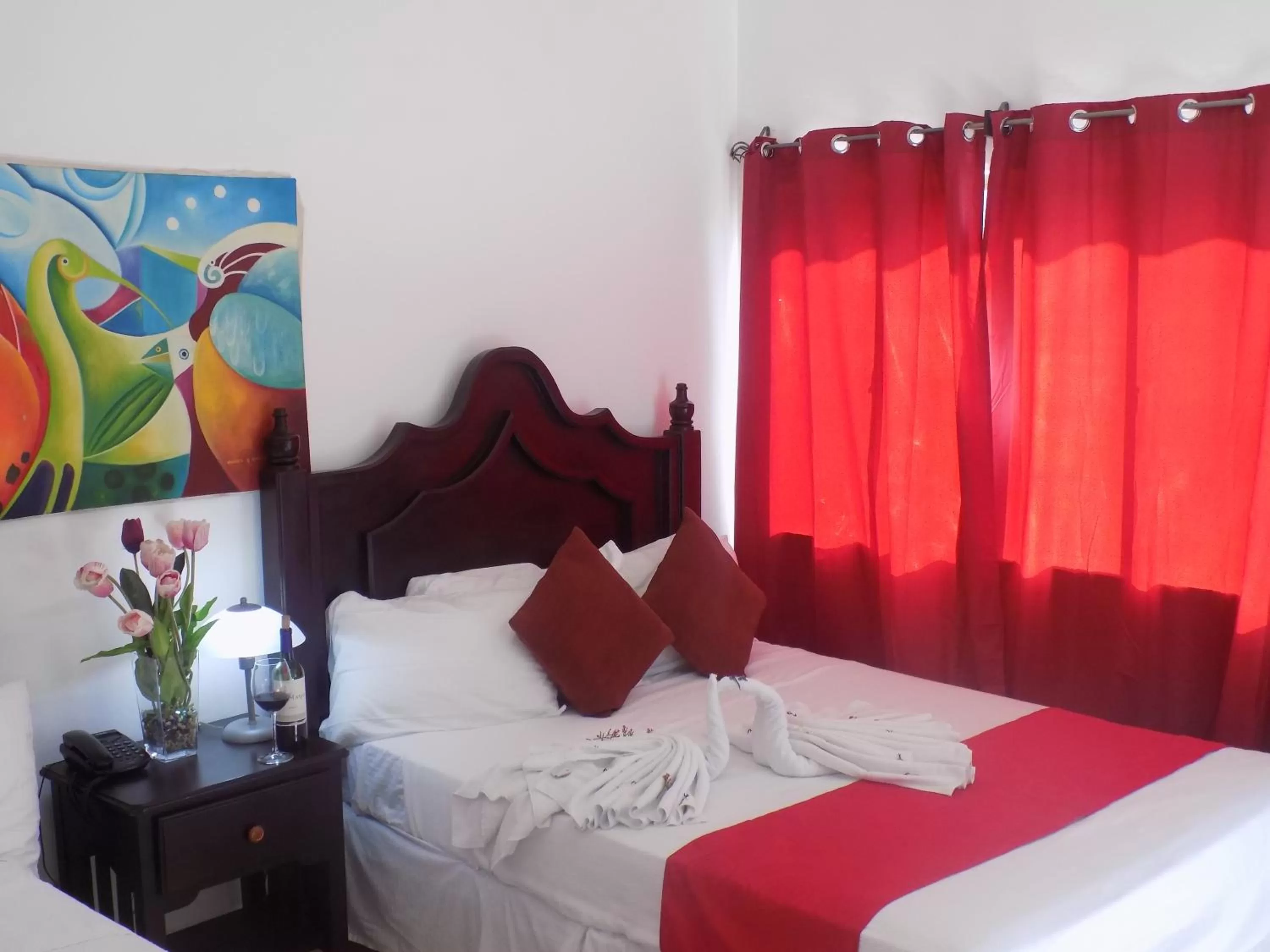 Decorative detail, Bed in Hotel Los Pinos