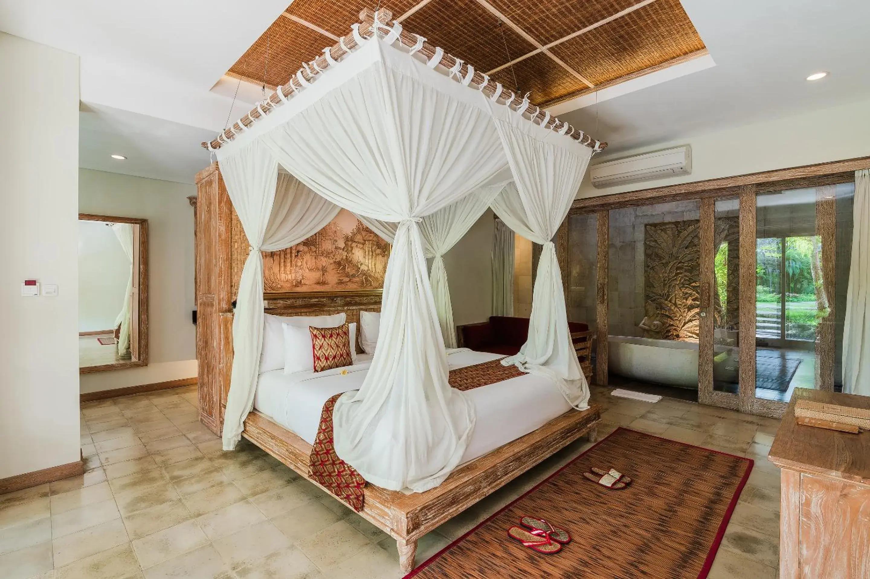 Bed in The Udaya Resorts and Spa