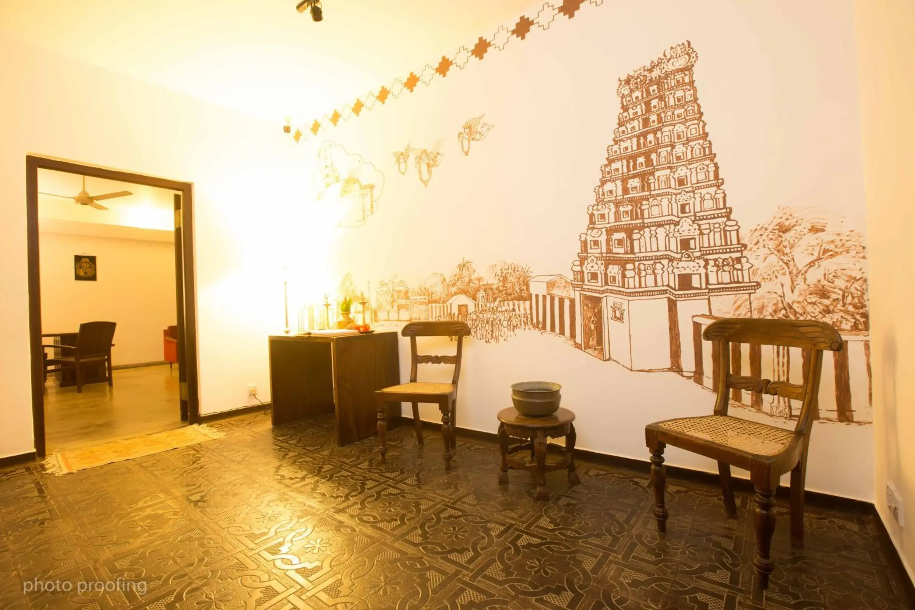 Lobby or reception, Seating Area in Jaffna Heritage Villa