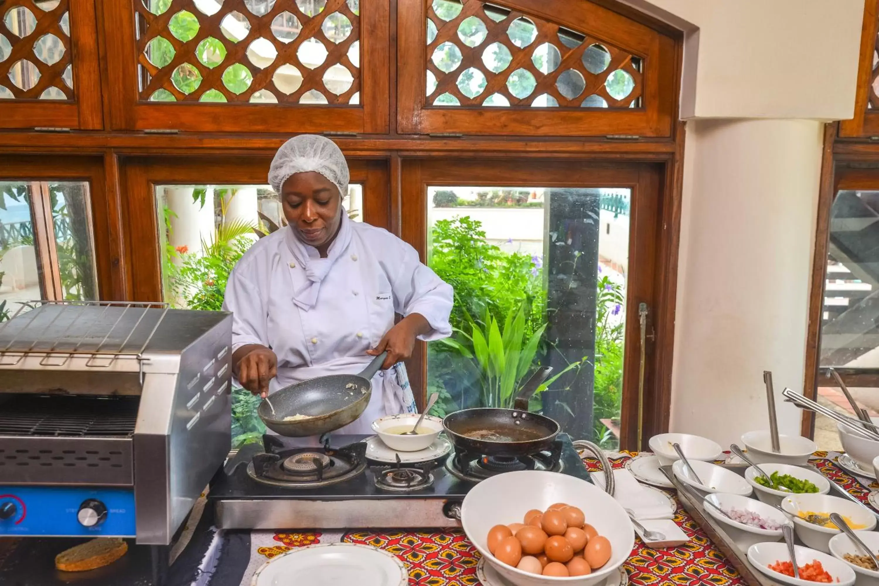 Buffet breakfast in Zanzibar Serena Hotel Buffet breakfast in Zanzibar Serena Hotel