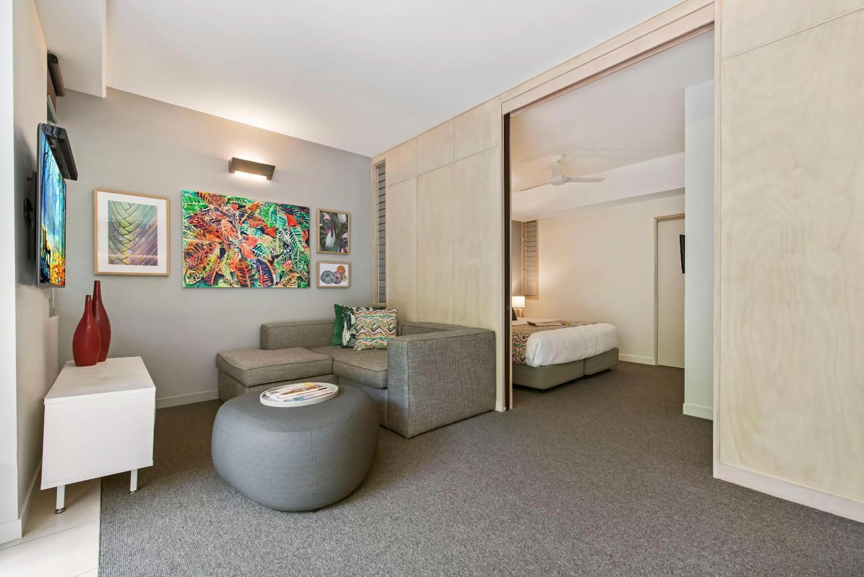 Living room, Bed in Peppers Noosa Resort and Villas