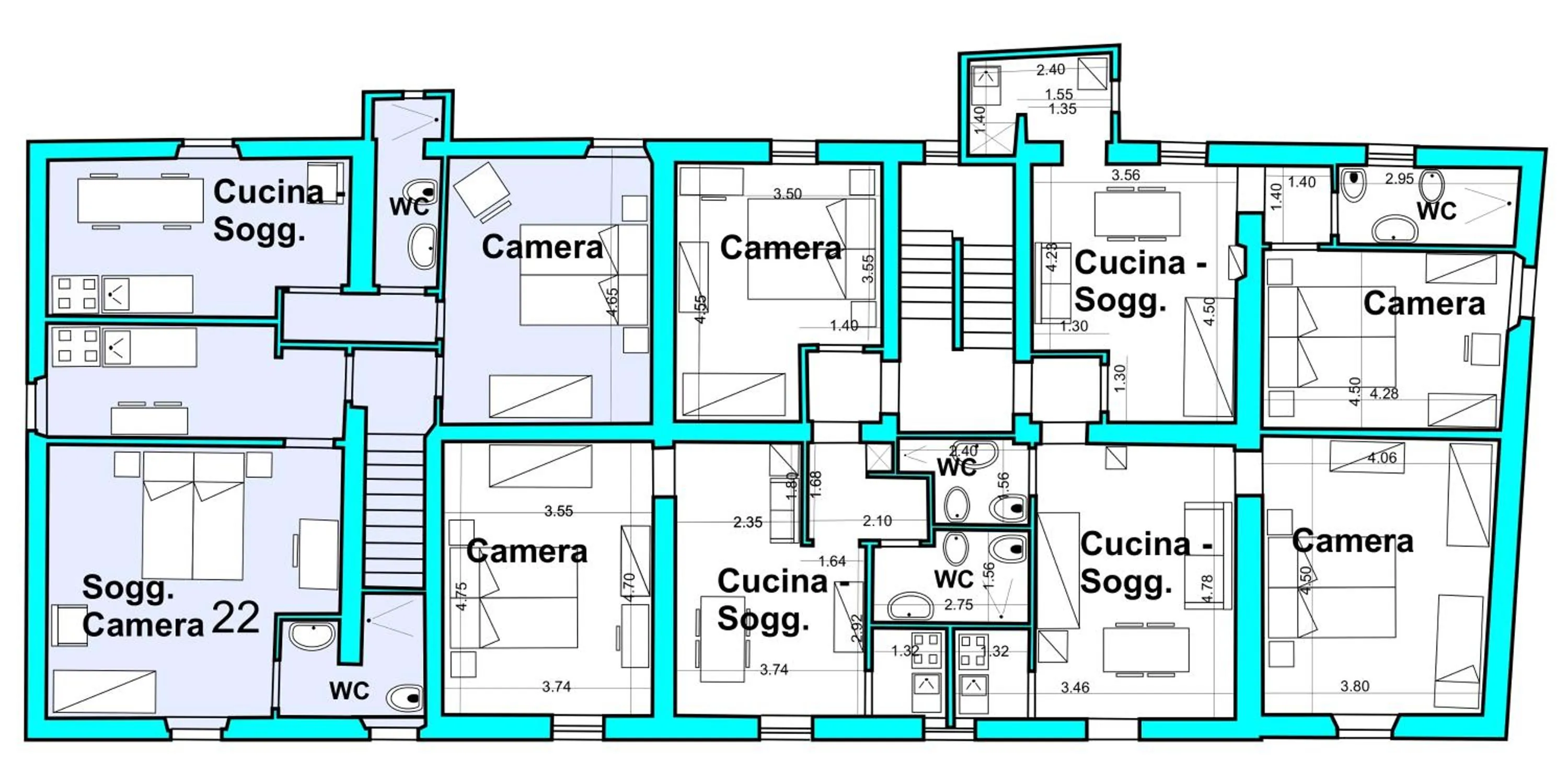 Floor plan in Residence Casprini da Omero