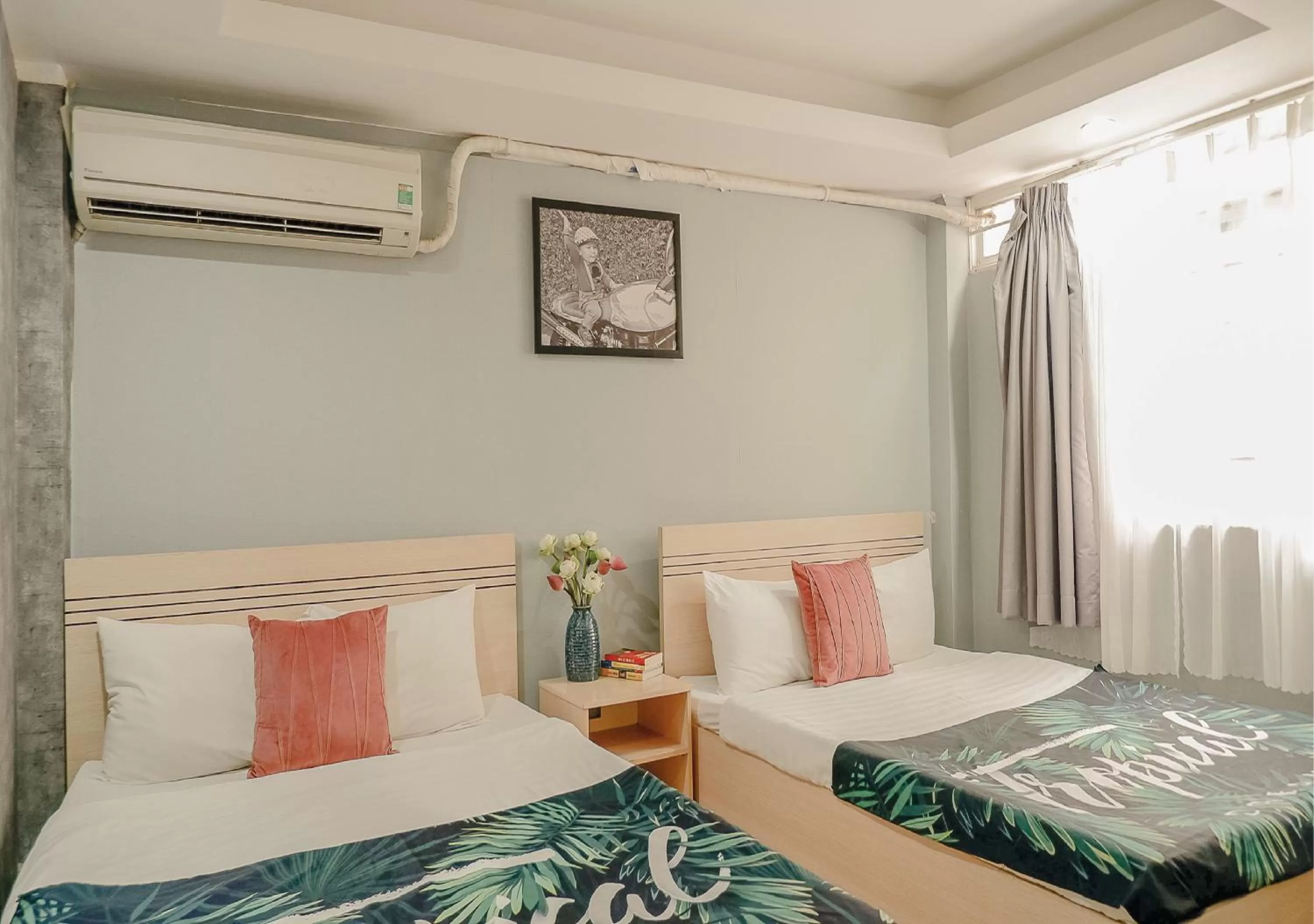 Bed in Galaxy Boutique Sai Gon Central Hotel