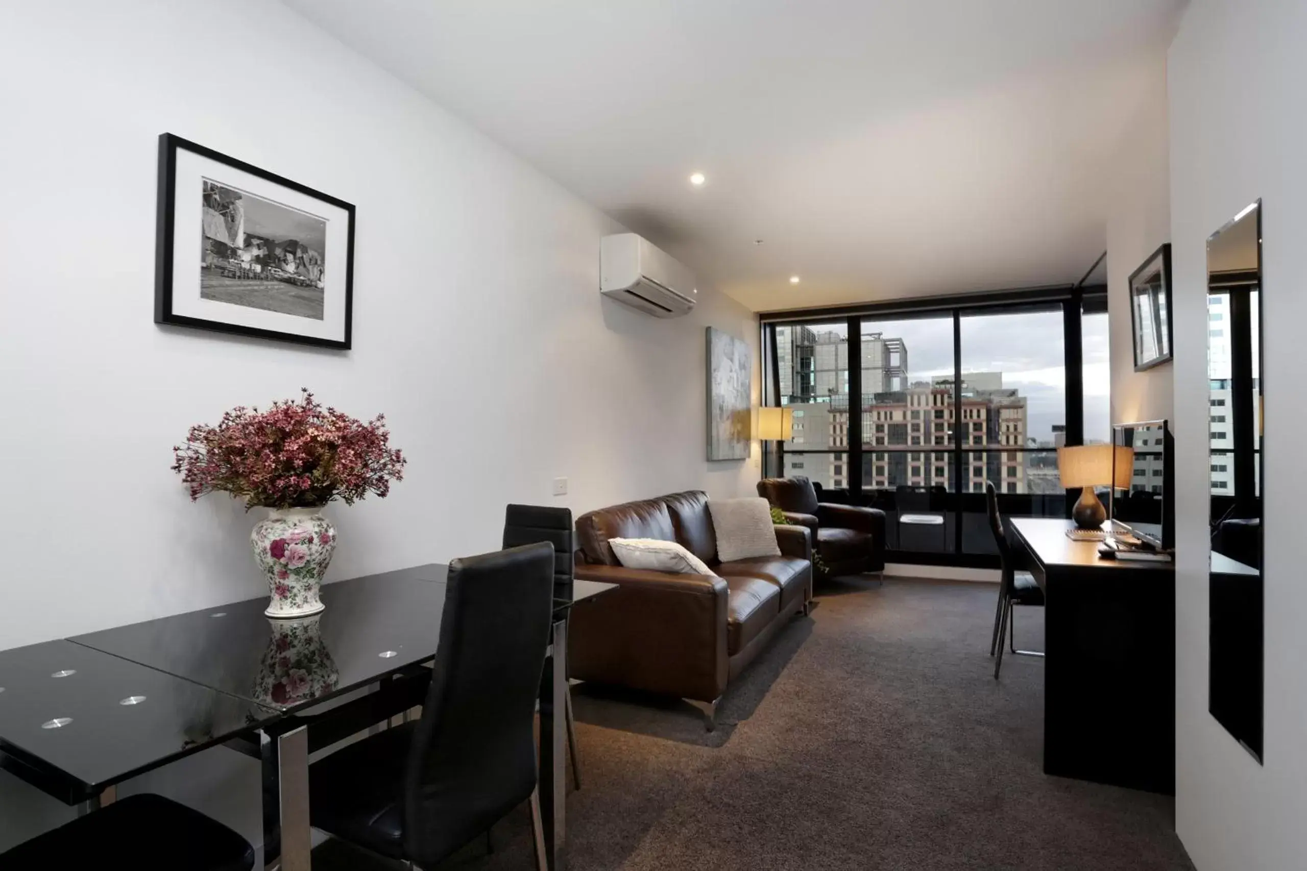 Two Bedroom Standard Apartment with Balcony in Aura on Flinders Serviced Apartments