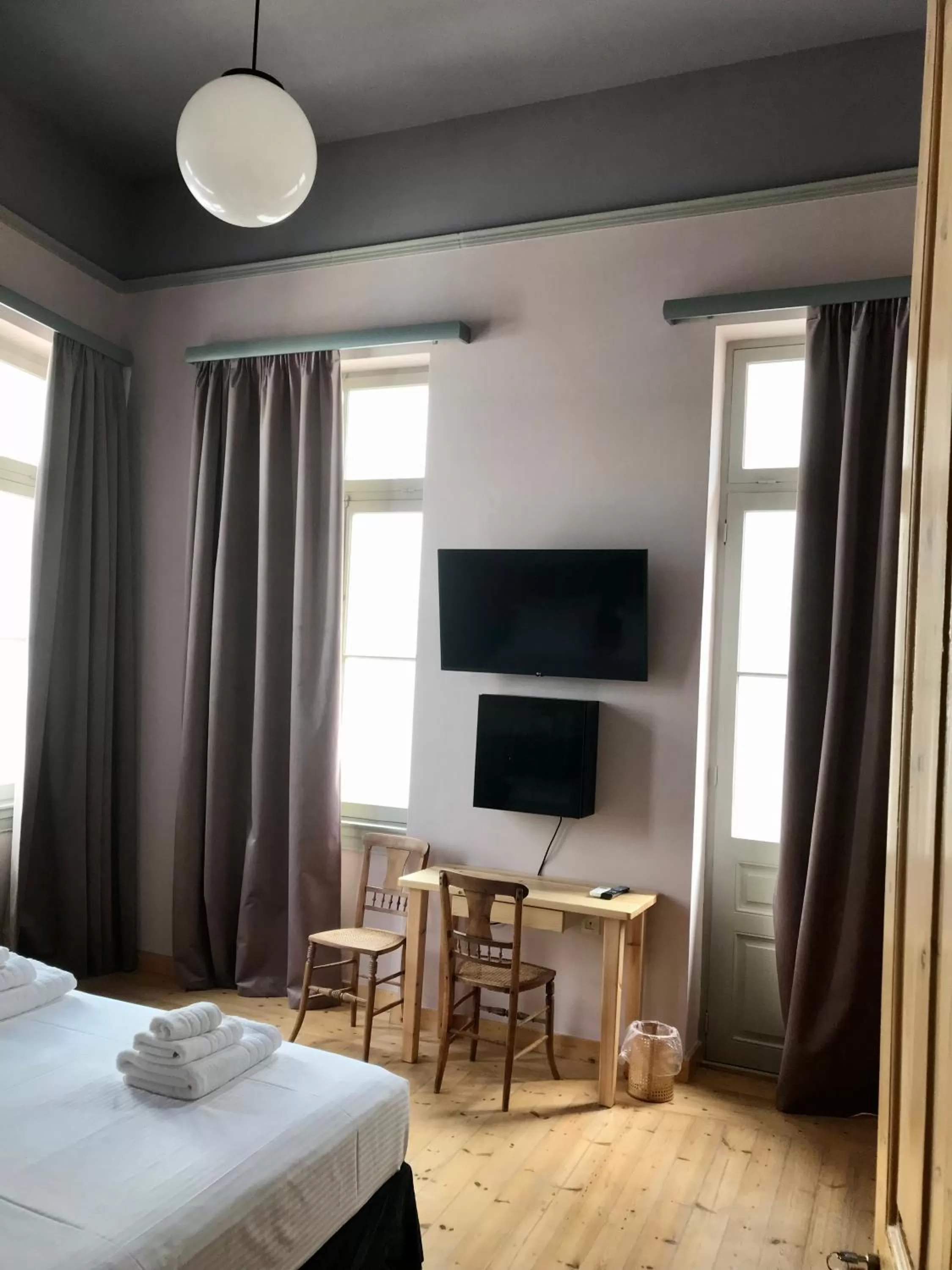 TV and multimedia, Bed in VASILIKON Hotel 1888 the past is present HISTORICAL PRESERVATION MONUMENT