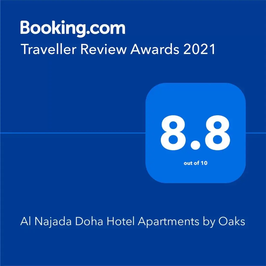 Certificate/Award, Logo/Certificate/Sign/Award in Al Najada Doha Hotel Apartments by Oaks