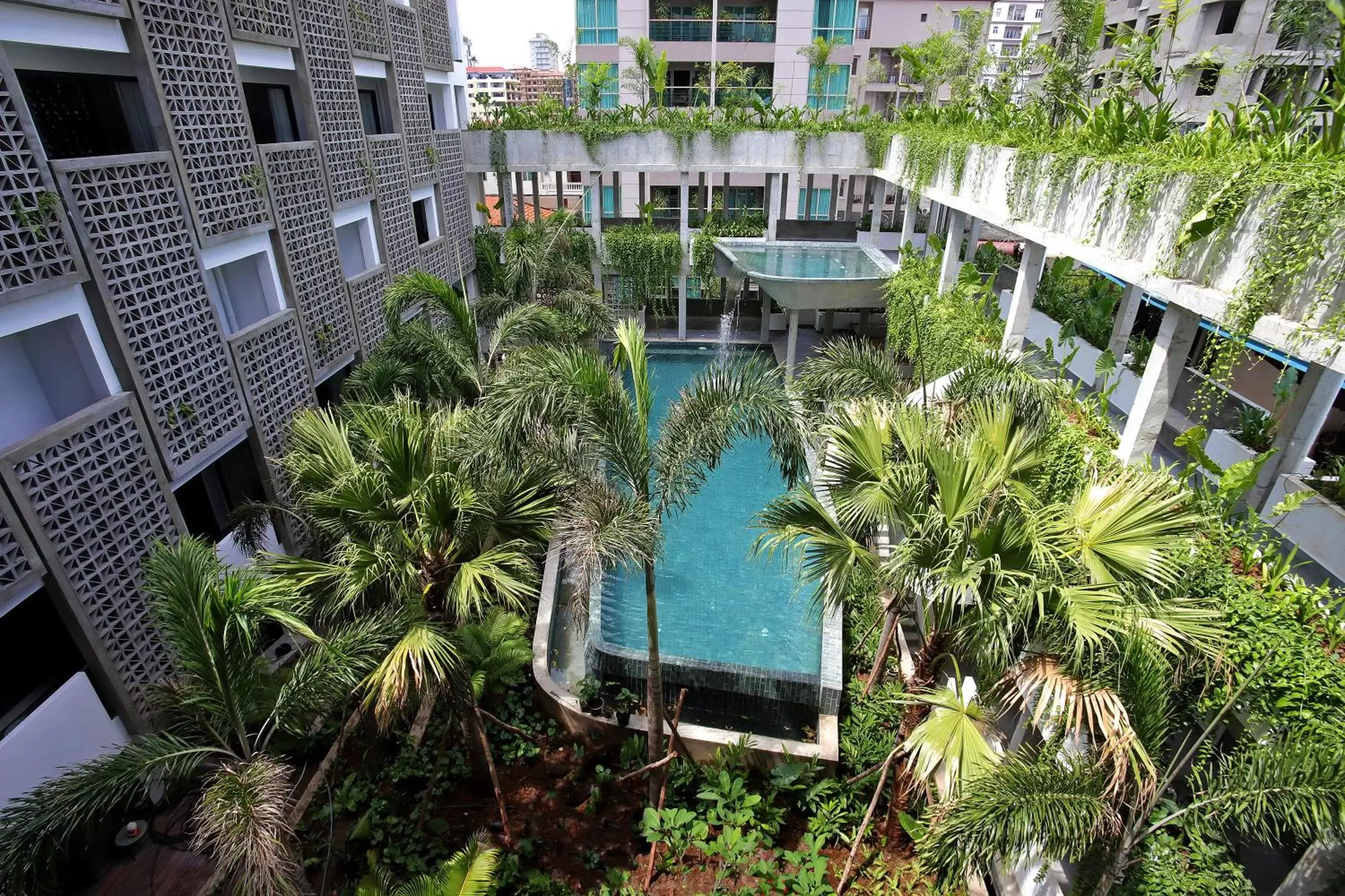 Pool view, Bird's-eye View in Baitong Hotel & Resort Phnom Penh