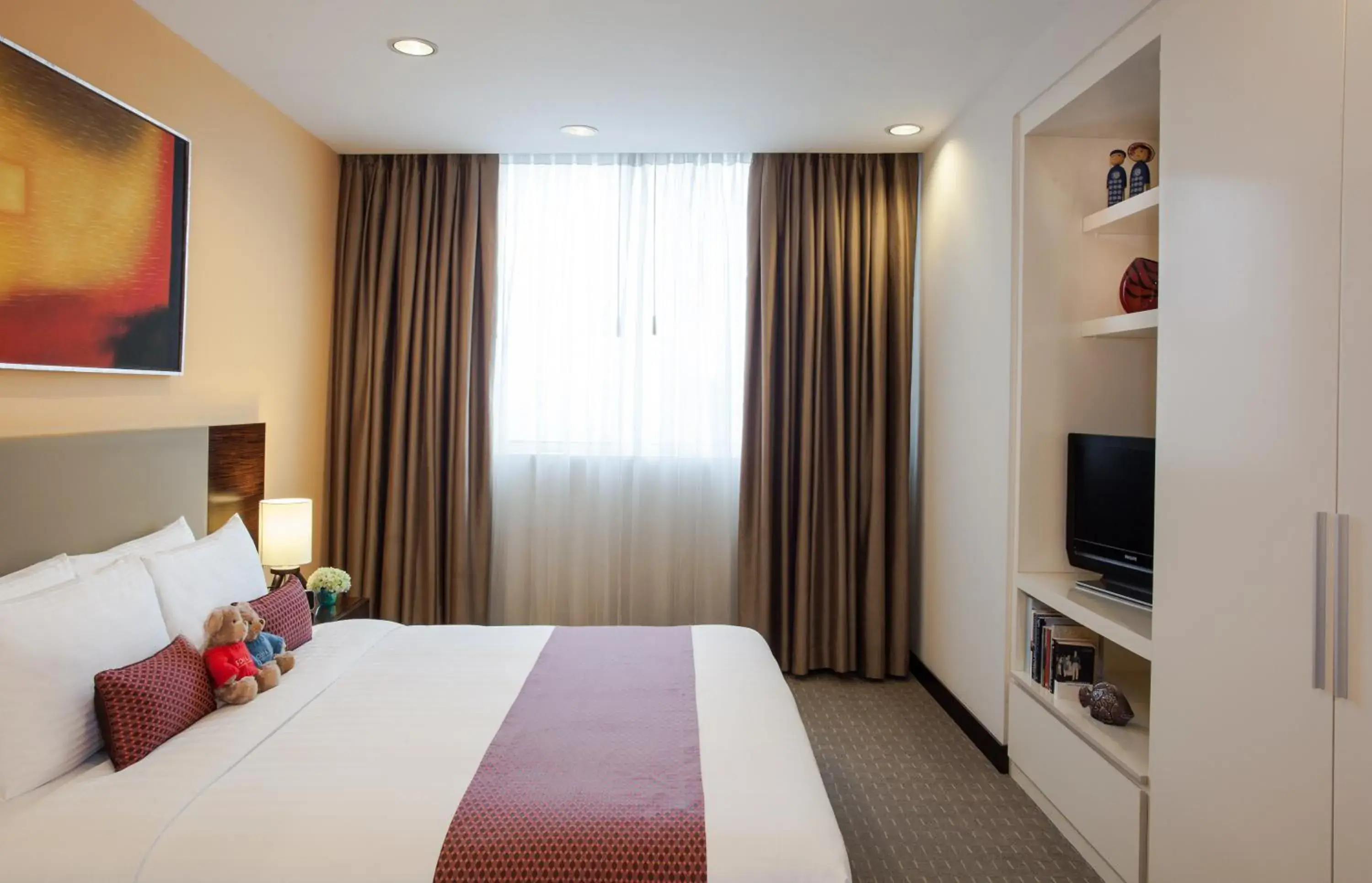 Bedroom, Bed in Somerset Hoa Binh Serviced Residences