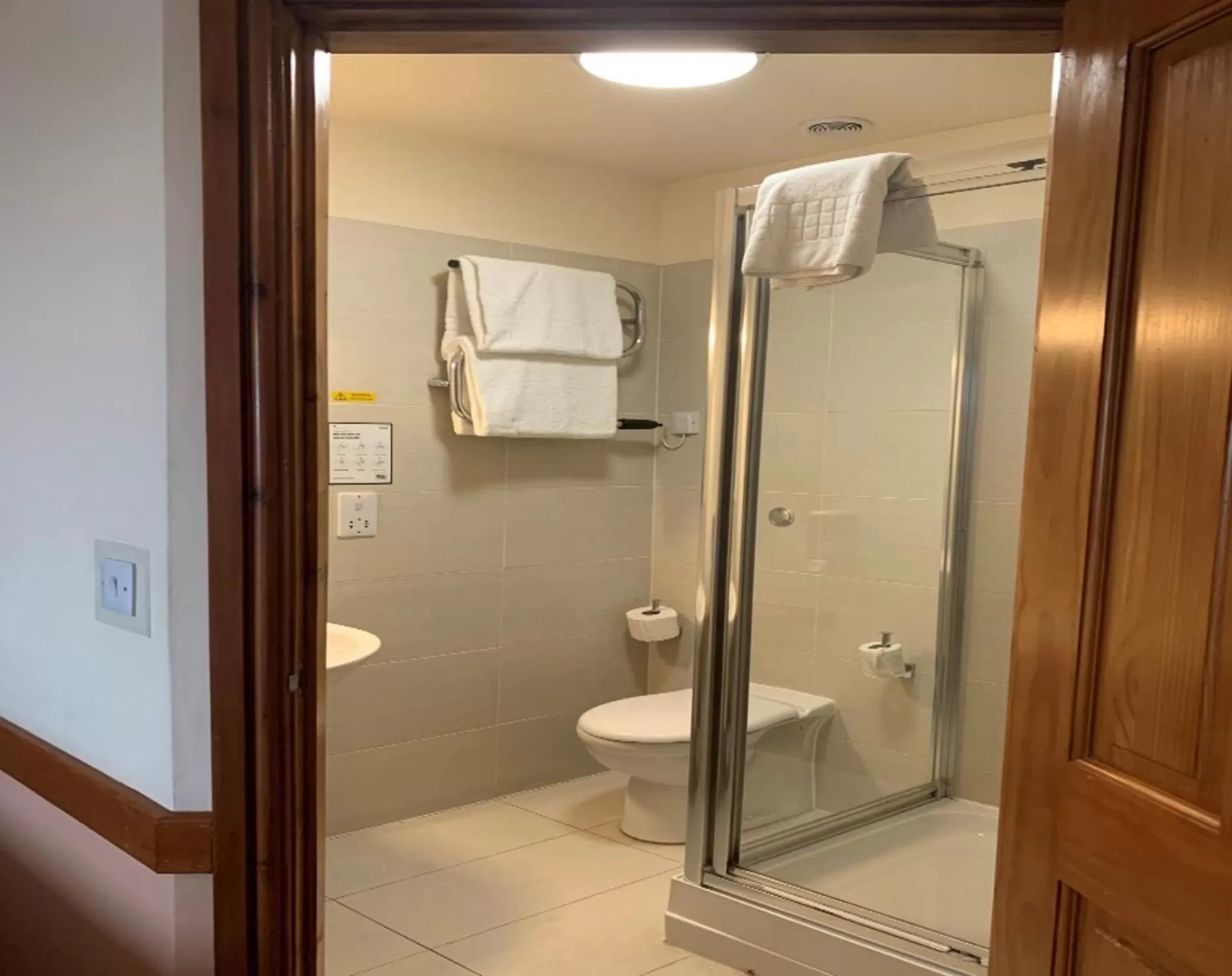 Shower in Villager Hotel, Ingoldmells