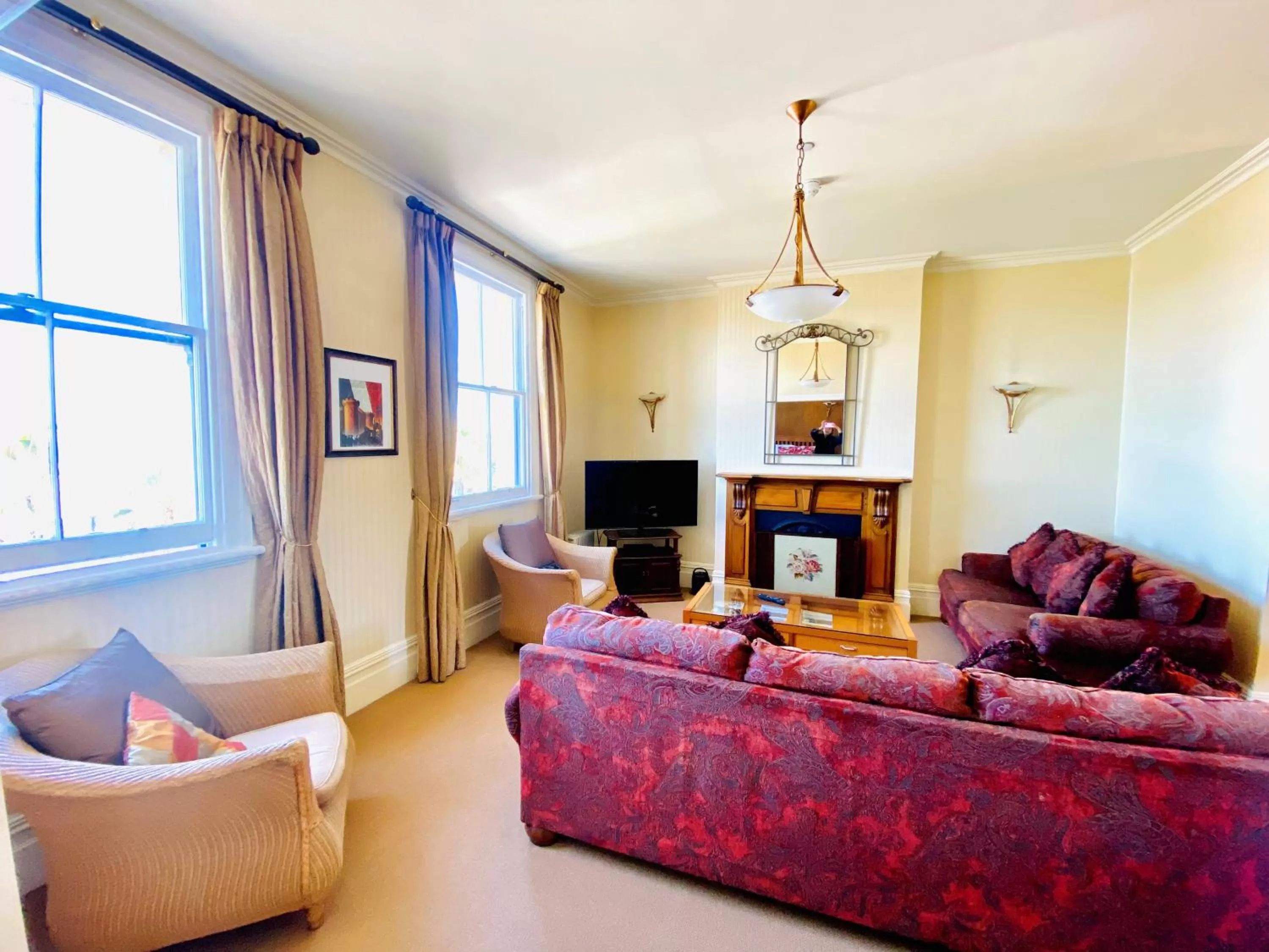 Seating area in The Esplanade Hotel