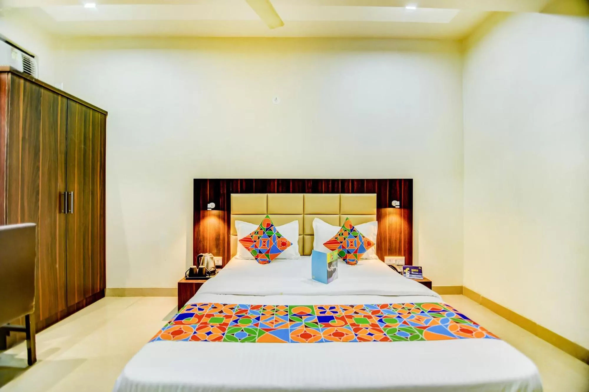 Bedroom, Bed in FabHotel Solitaire Inn Tilak Nagar