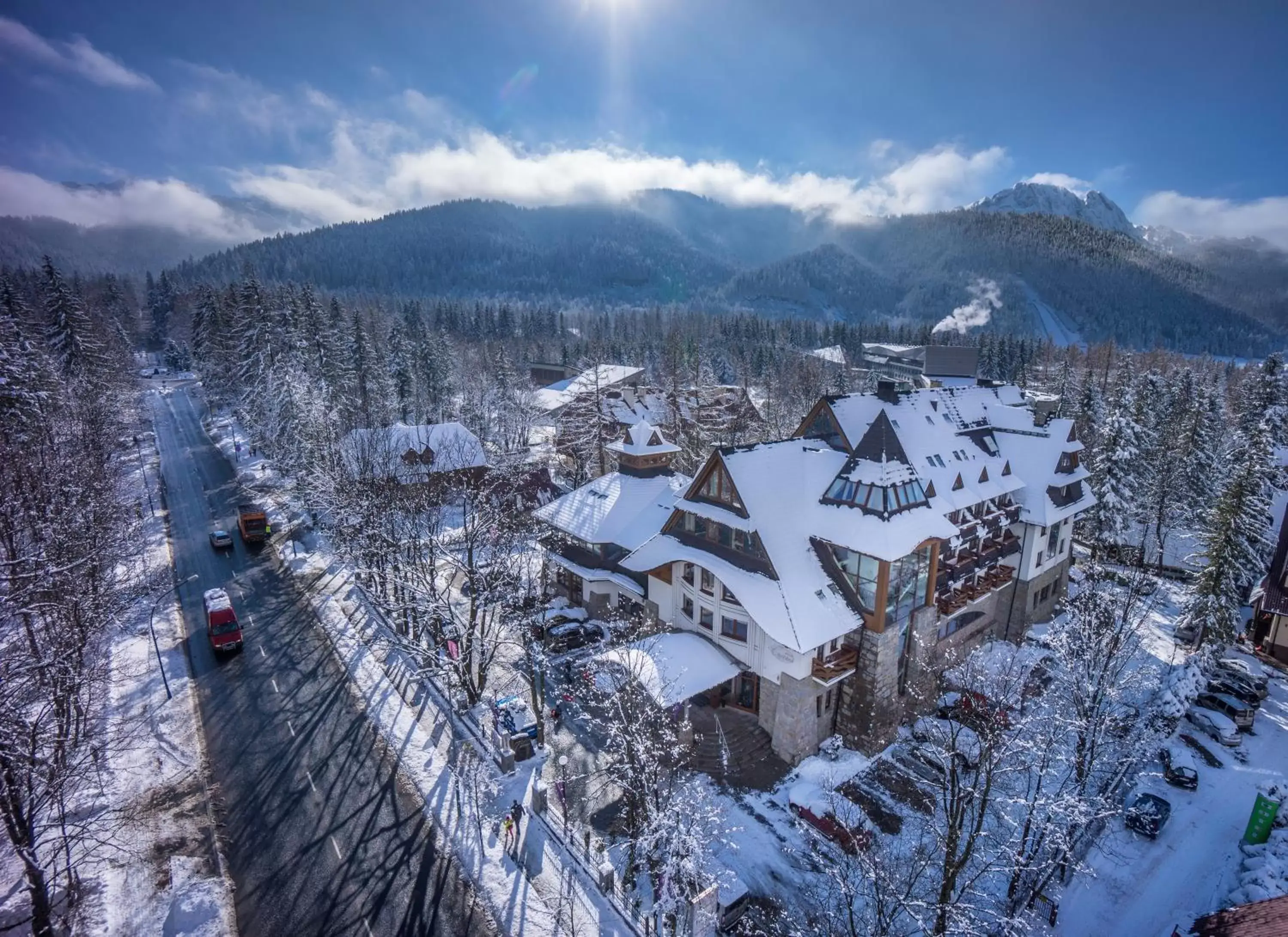 Property building, Winter in Hotel Crocus