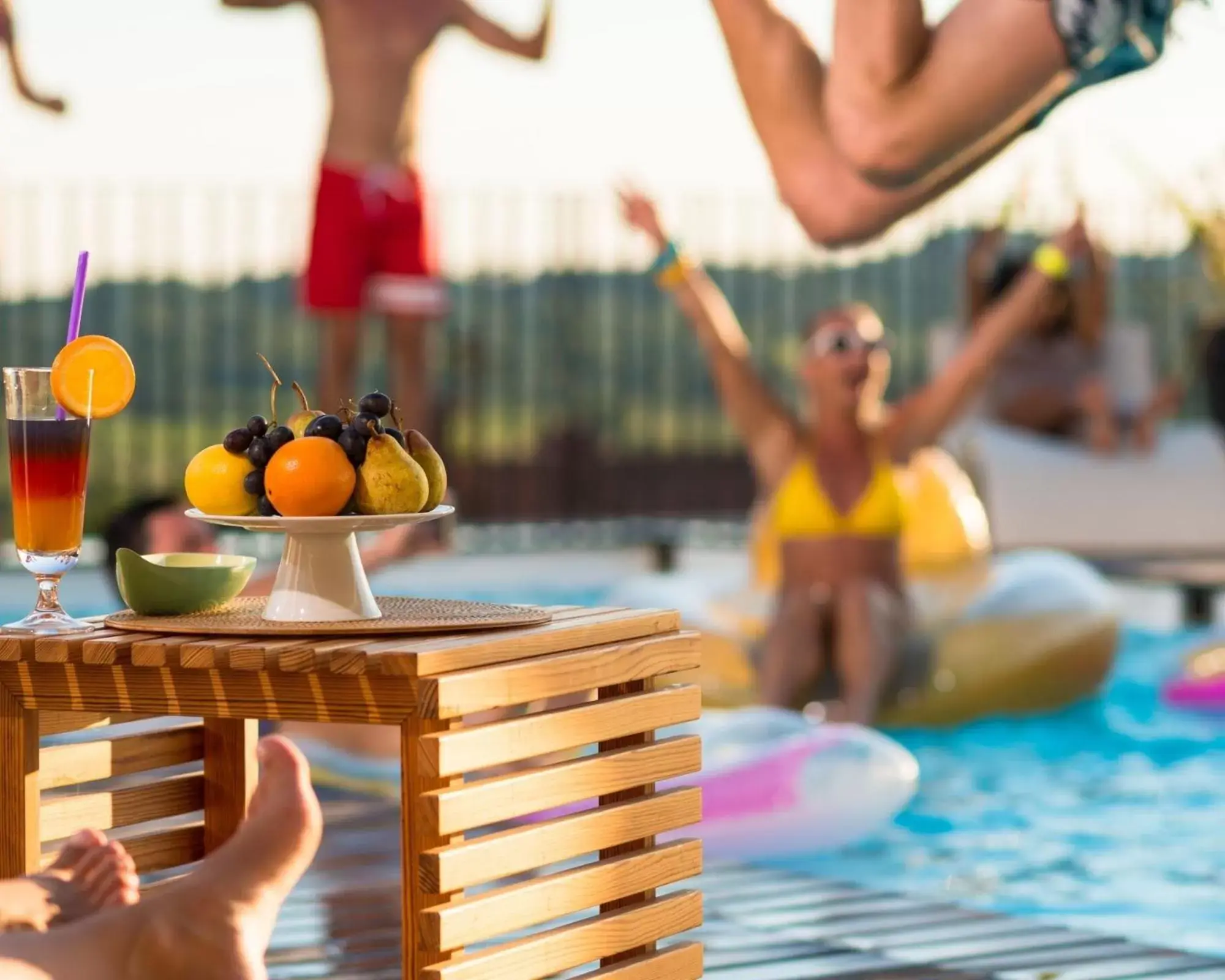 Pool view, Swimming Pool in Topazio Vibe Beach Hotel & Apartments