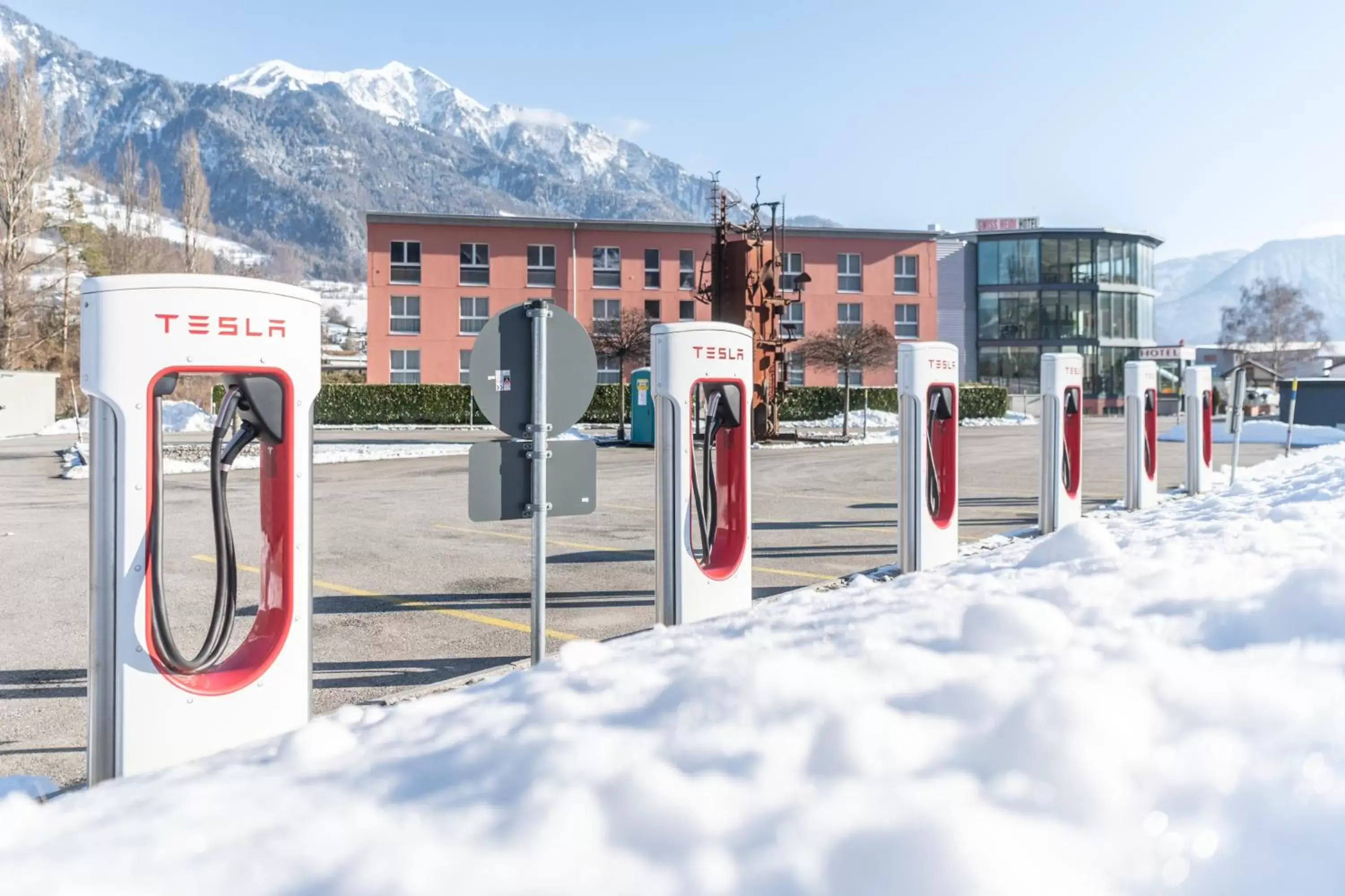 Parking, Winter in Swiss Heidi Hotel