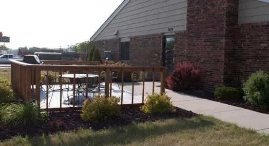 Patio in AmericInn by Wyndham West Bend