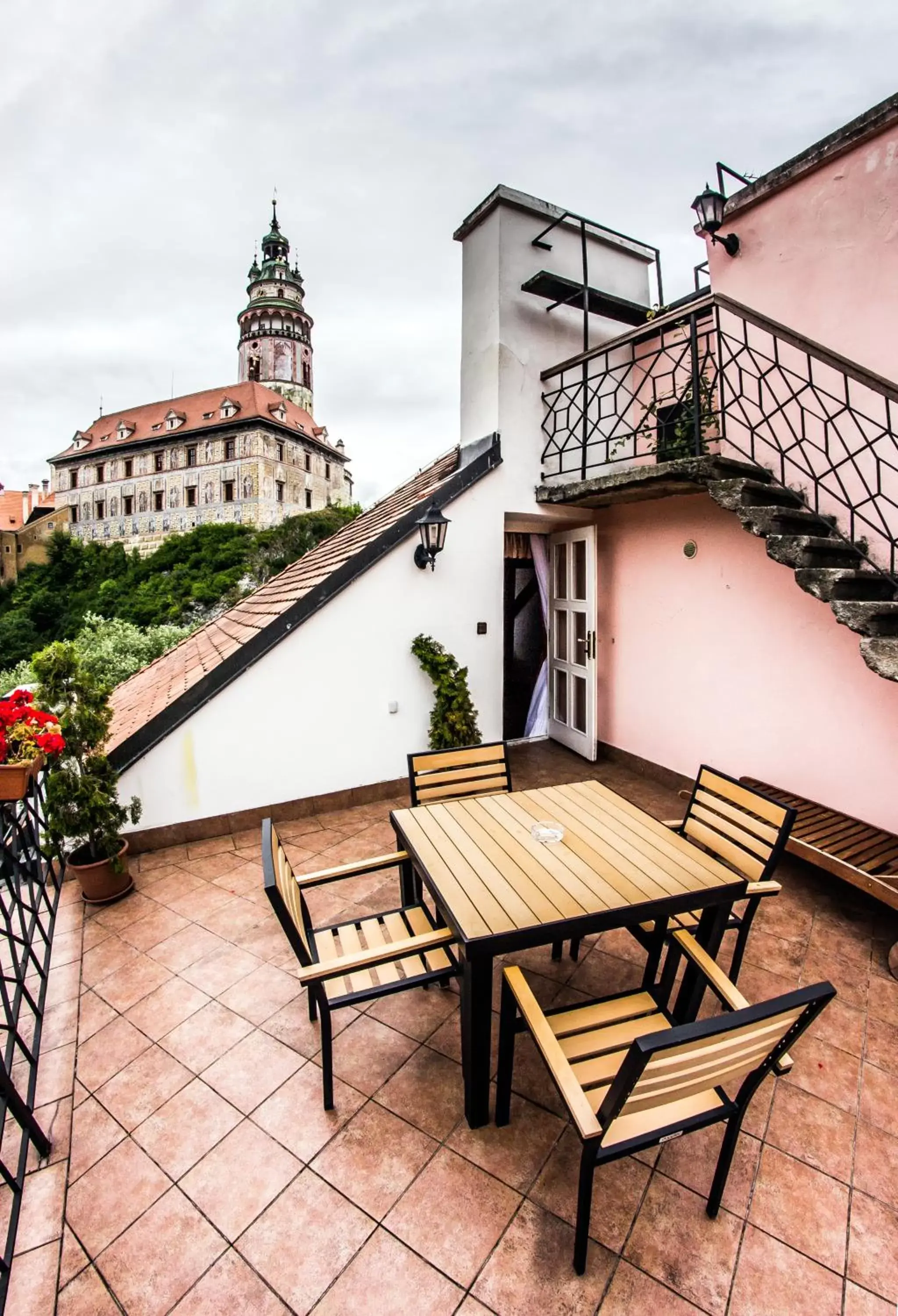 Balcony/Terrace in Hotel Dvorak Cesky Krumlov