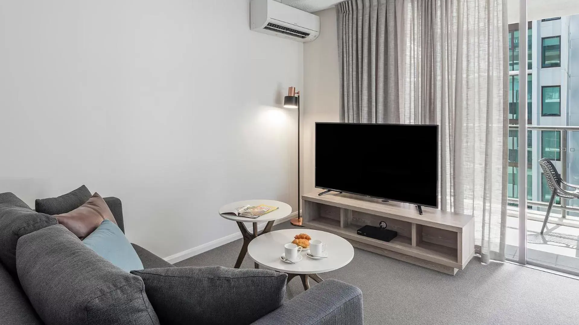 TV and multimedia, Seating Area in Oaks Brisbane on Margaret Suites
