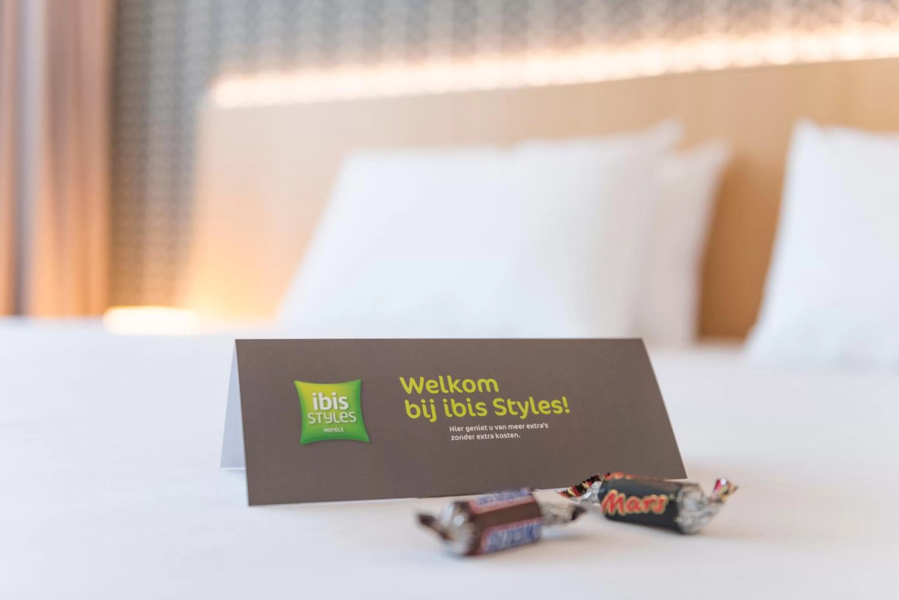 Decorative detail, Bed in ibis Styles Kortrijk Expo