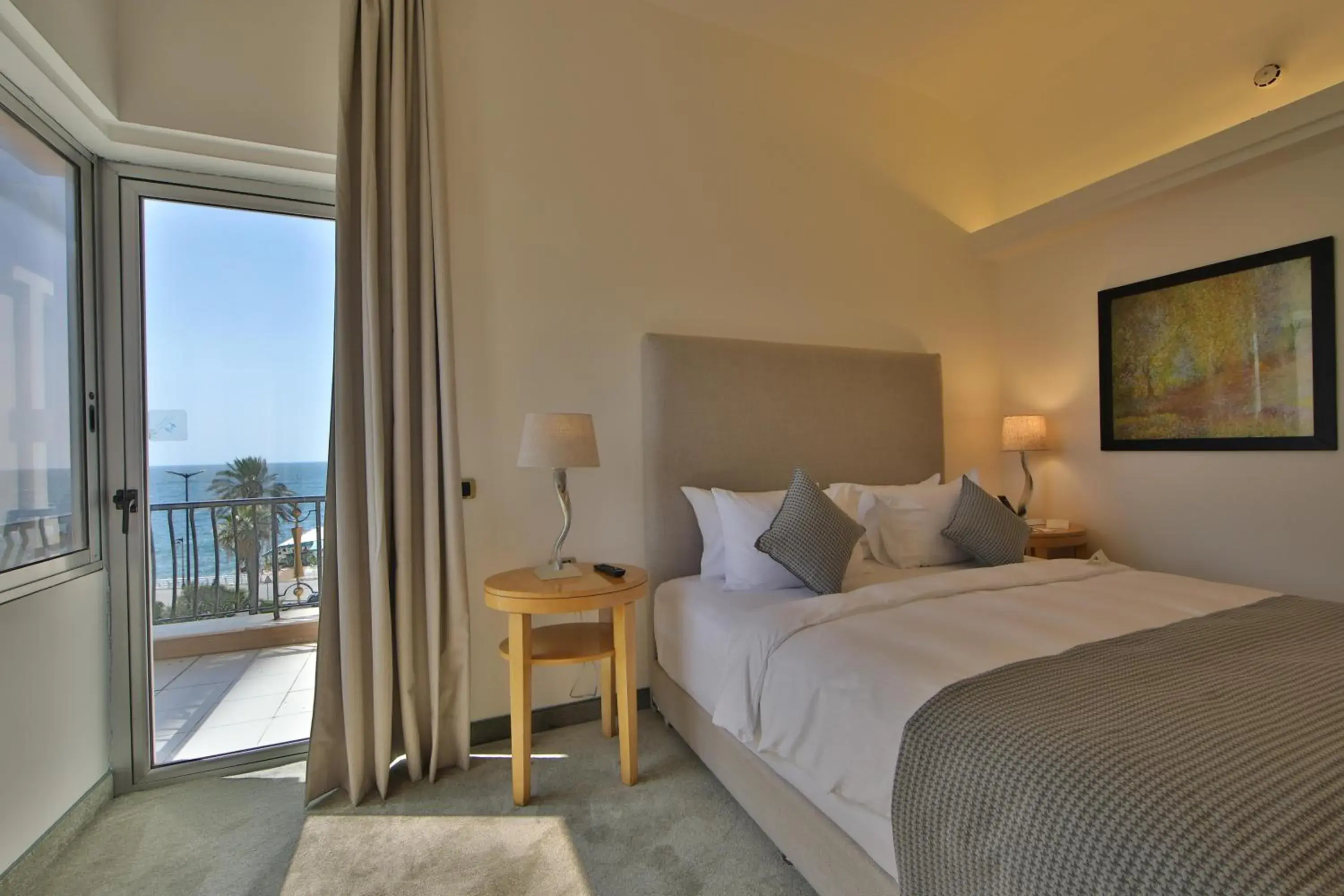 Bedroom, Bed in Riviera Hotel and Beach Lounge, Beirut