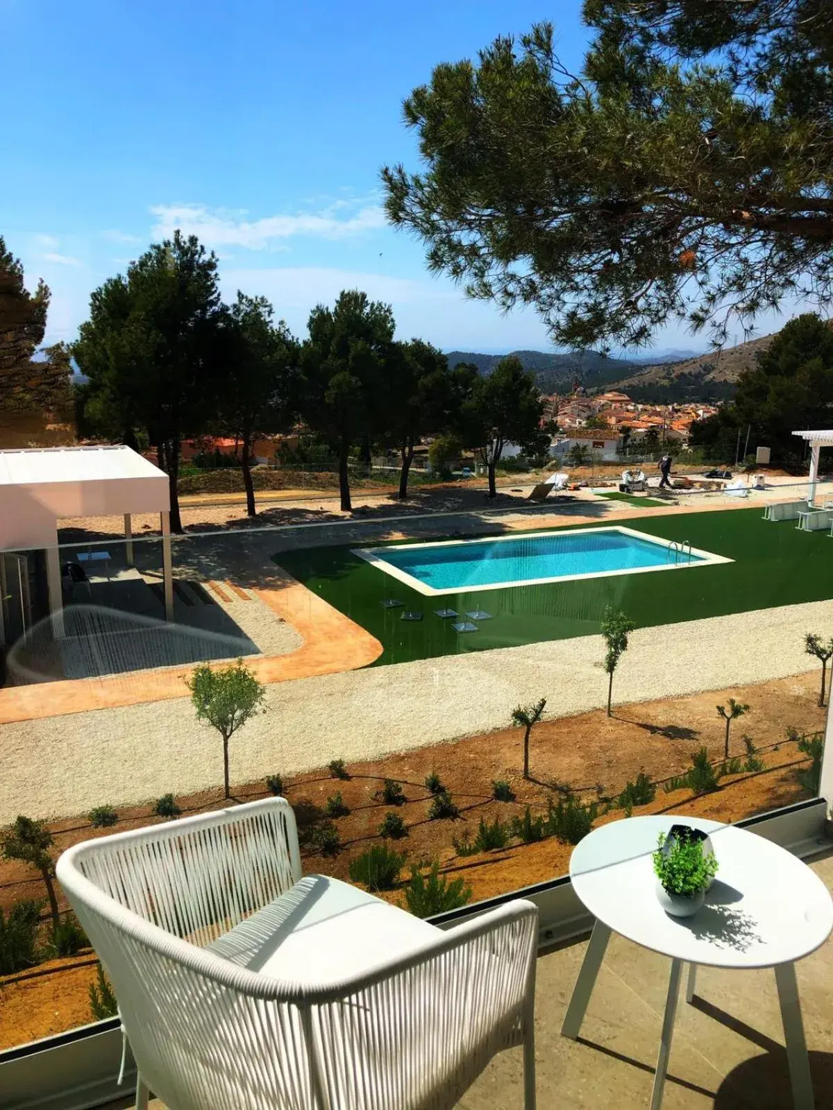 Balcony/Terrace, Swimming Pool in Puig Campana Nature Suites Hotel & BTT