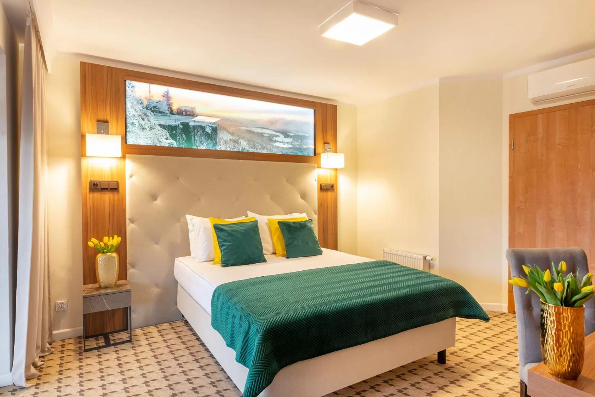 Bed in Hotel Verde Montana Wellness & Spa