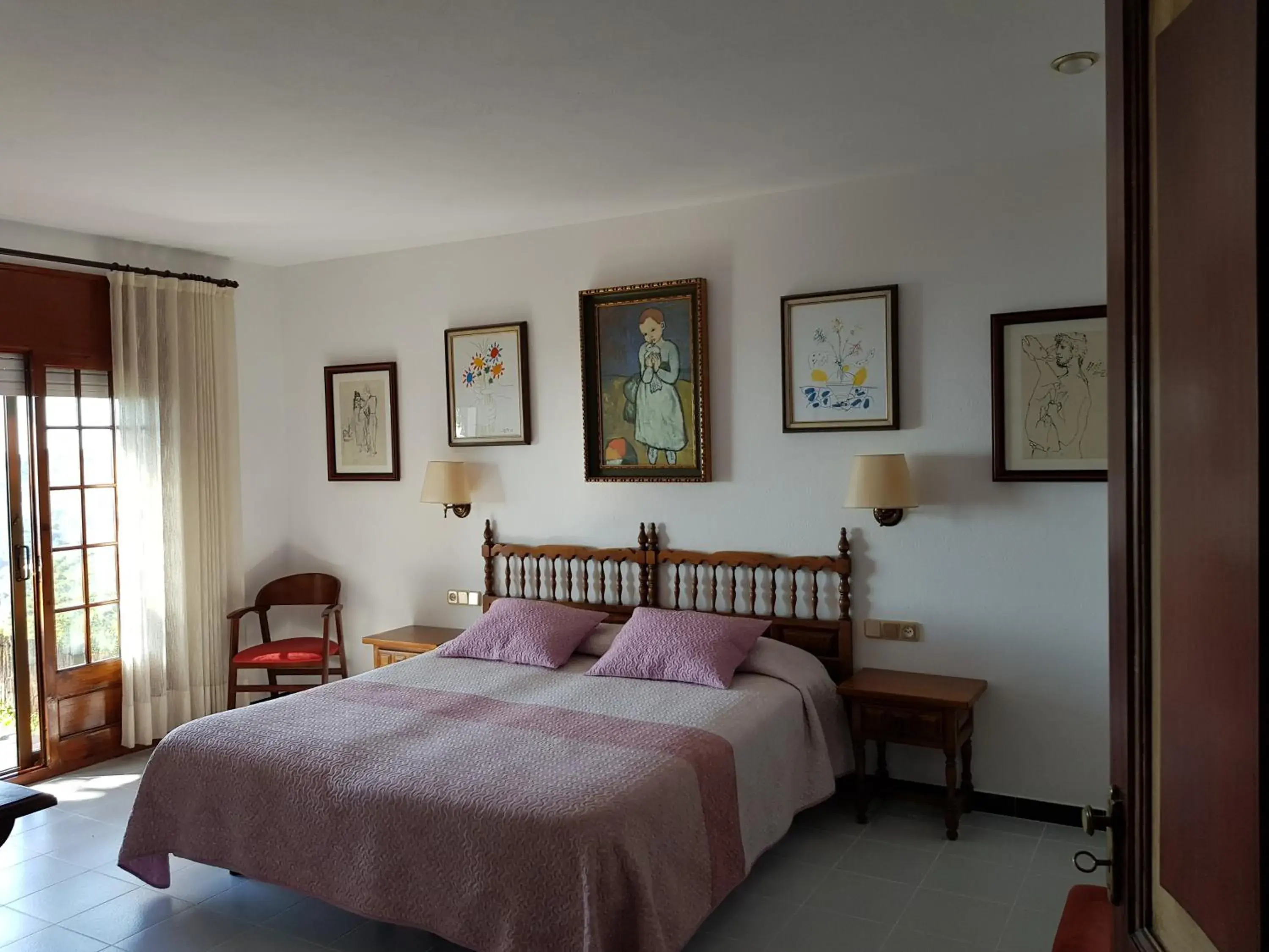 Bedroom, Bed in Hostal Sa Barraca - Adults Only