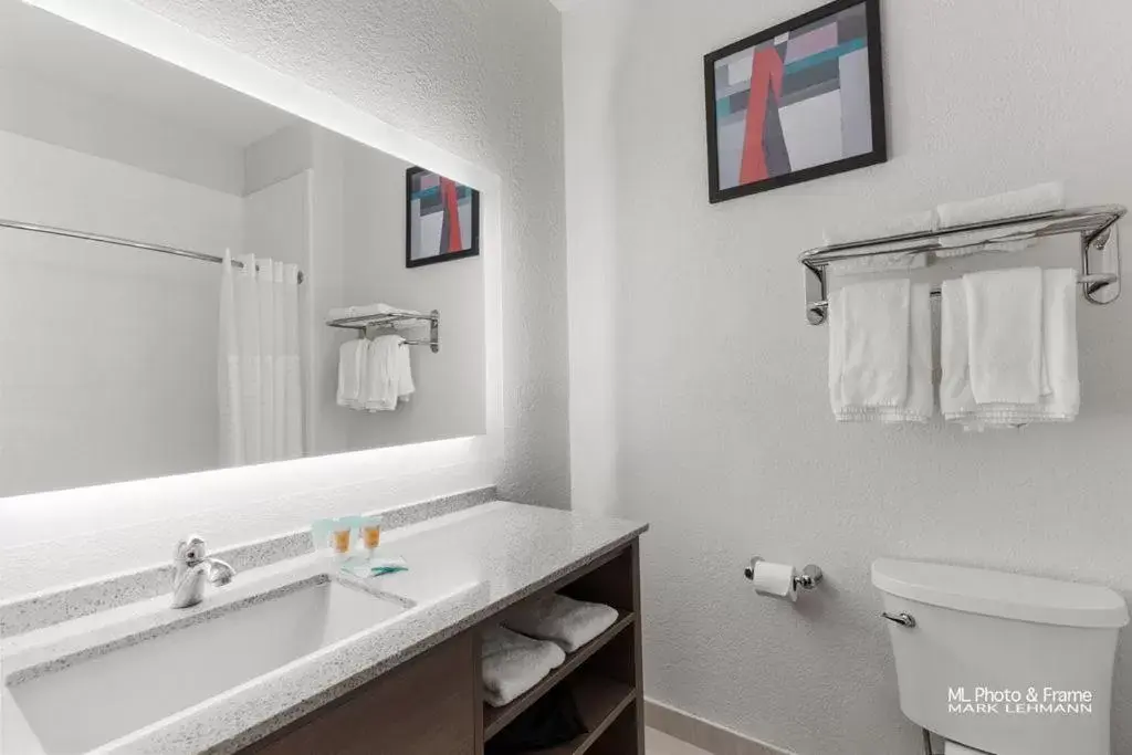 Bathroom in AmeriK Suites Laredo Behind Mall Del Norte