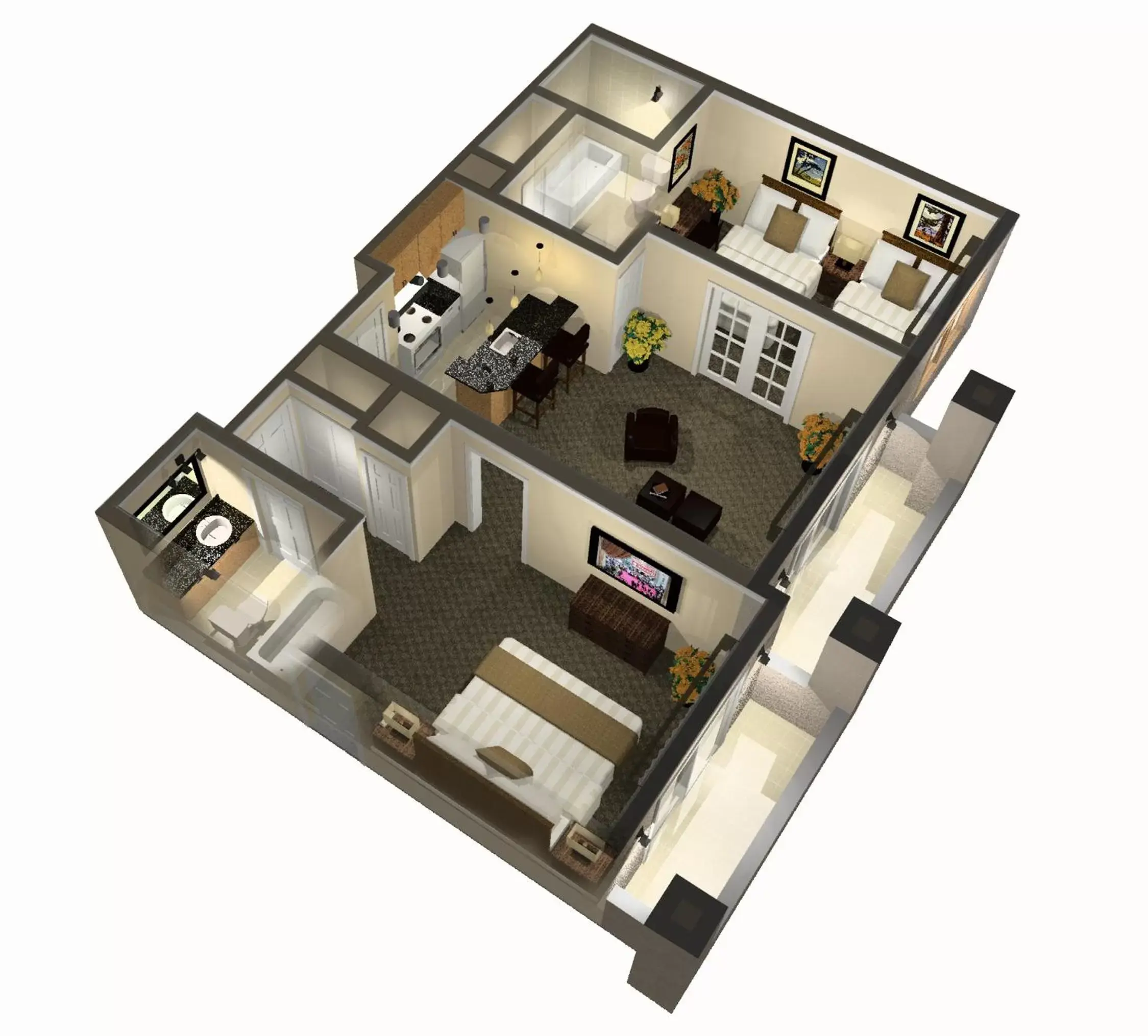 Floor Plan in Chase Suites Brea-Fullerton - North Orange County