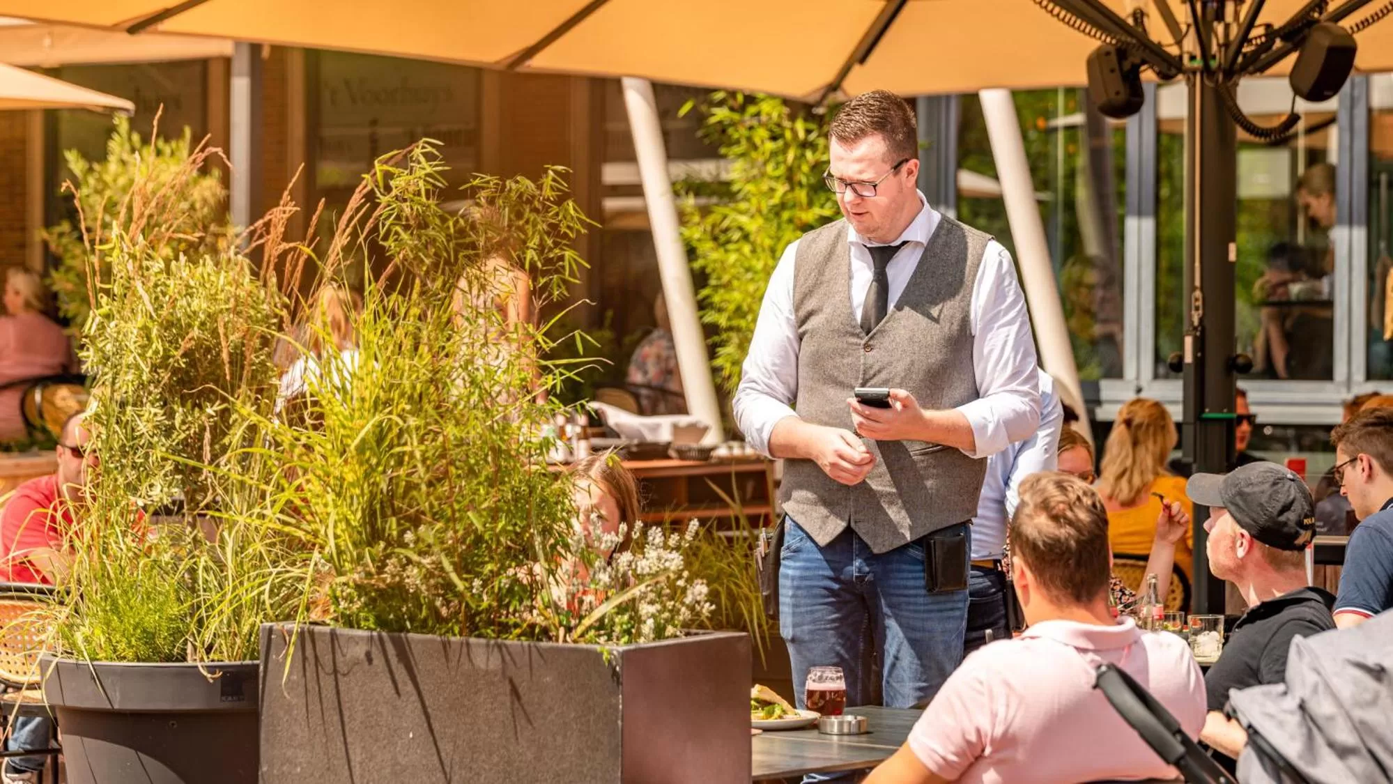 Staff in Hotel Restaurant Grandcafé 't Voorhuys