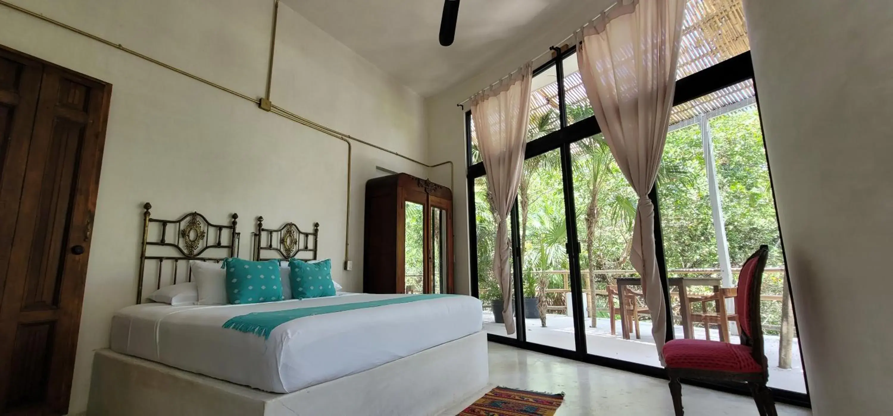 Bedroom, Bed in Casa Ambar Tulum - Great location and access to a Private Cenote & Beach 2 Km Away - Adults Only