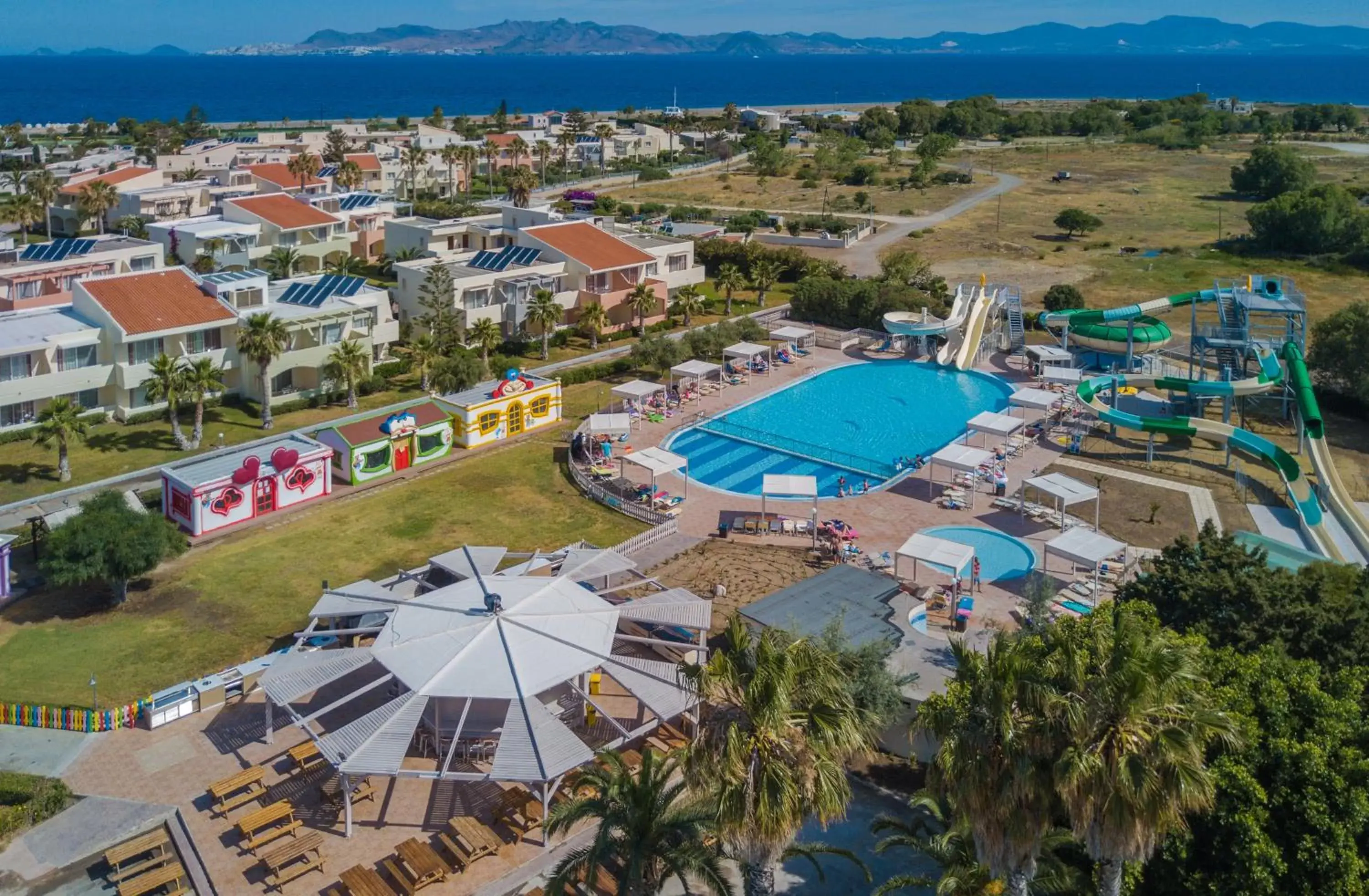 Aqua park, Bird's-eye View in Kipriotis Village Resort